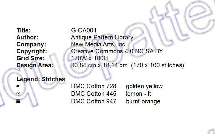 G-OA001 Golden Tapestry pattern