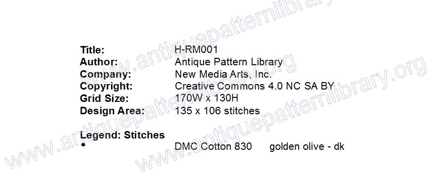 H-RM001 Farbige Vorlagen fur Stickerei