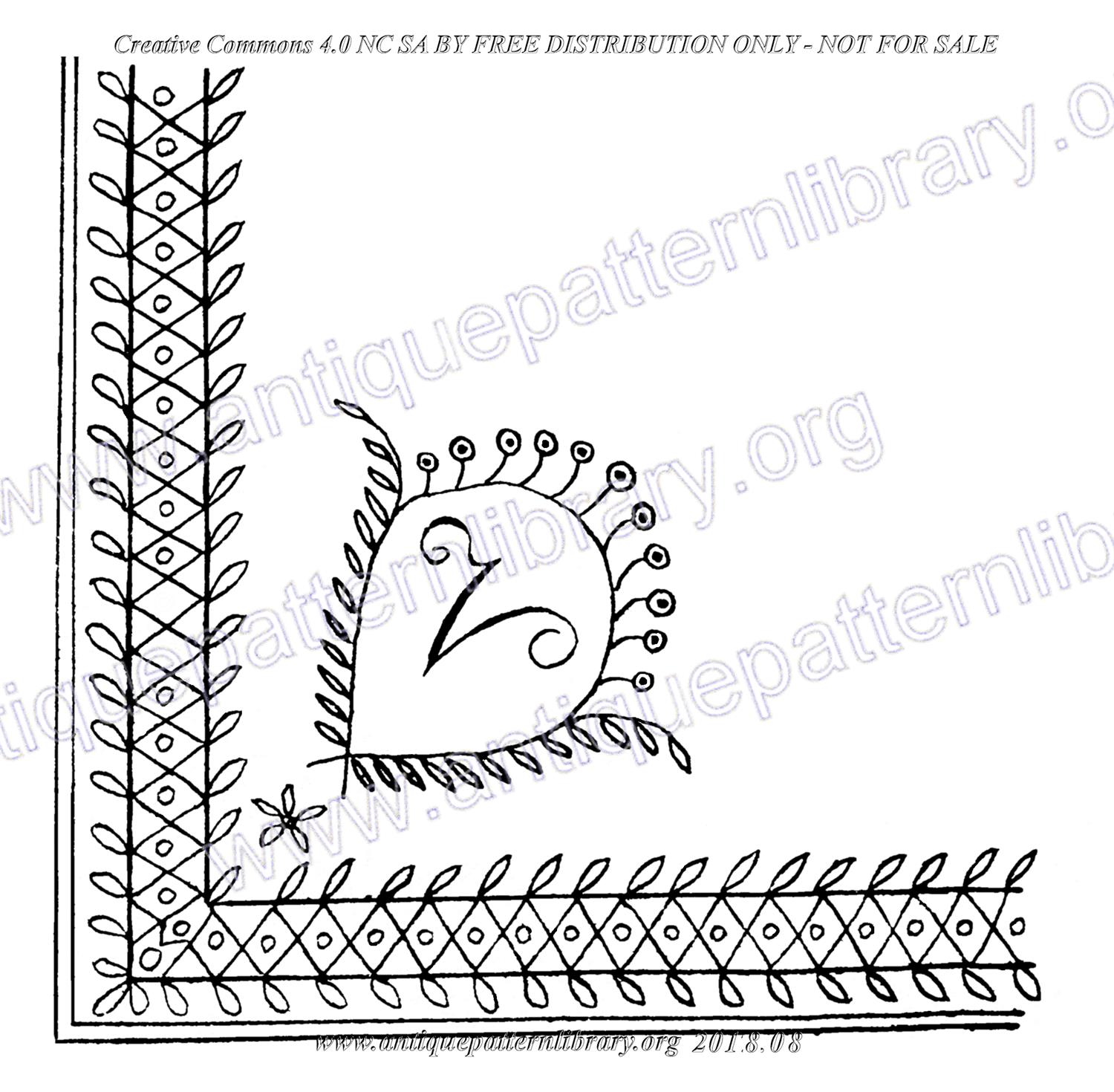 H-RM034 Eight monogrammed corners