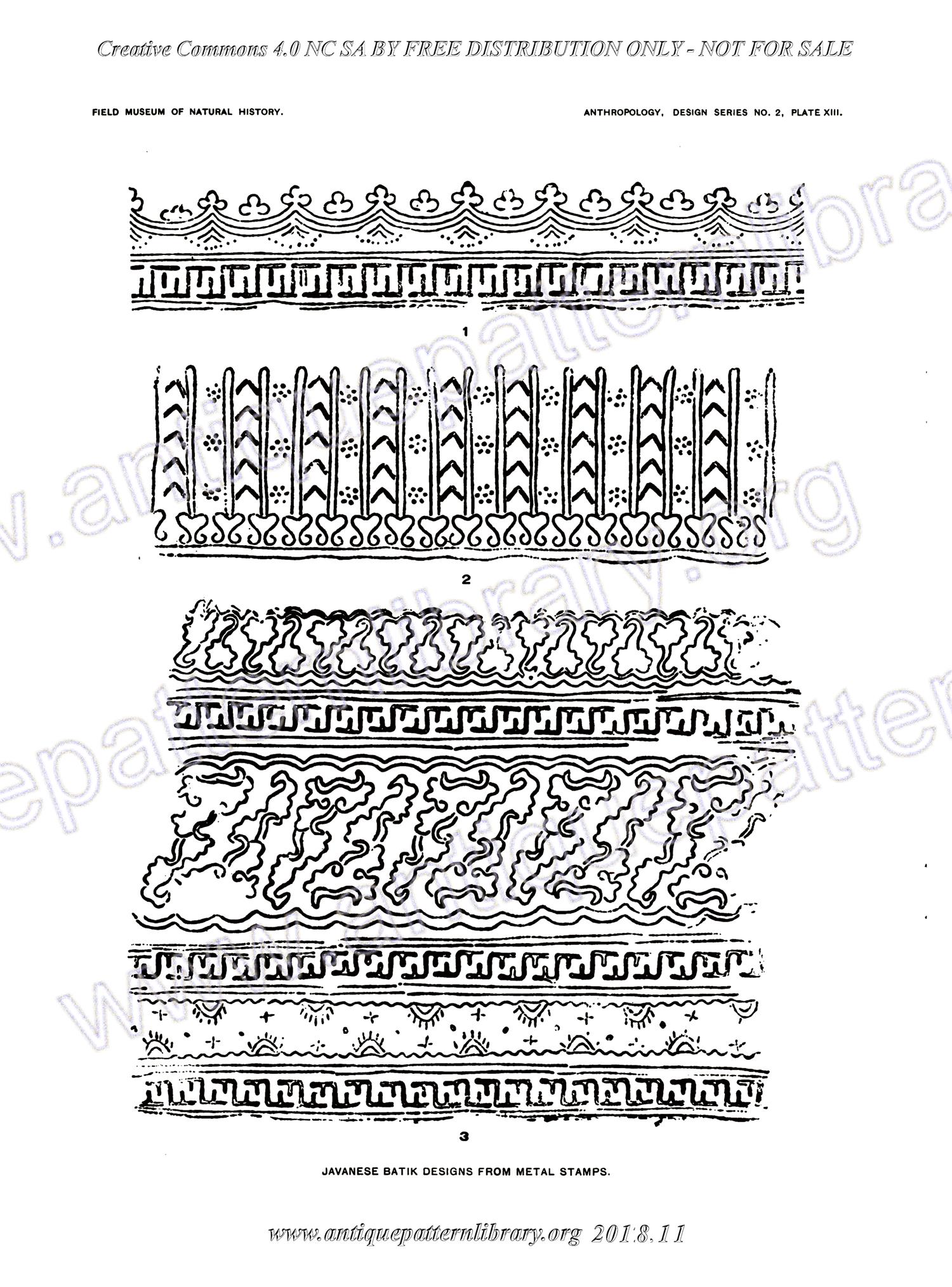 I-AB003 Javanese Batik Designs from Metal Stamps