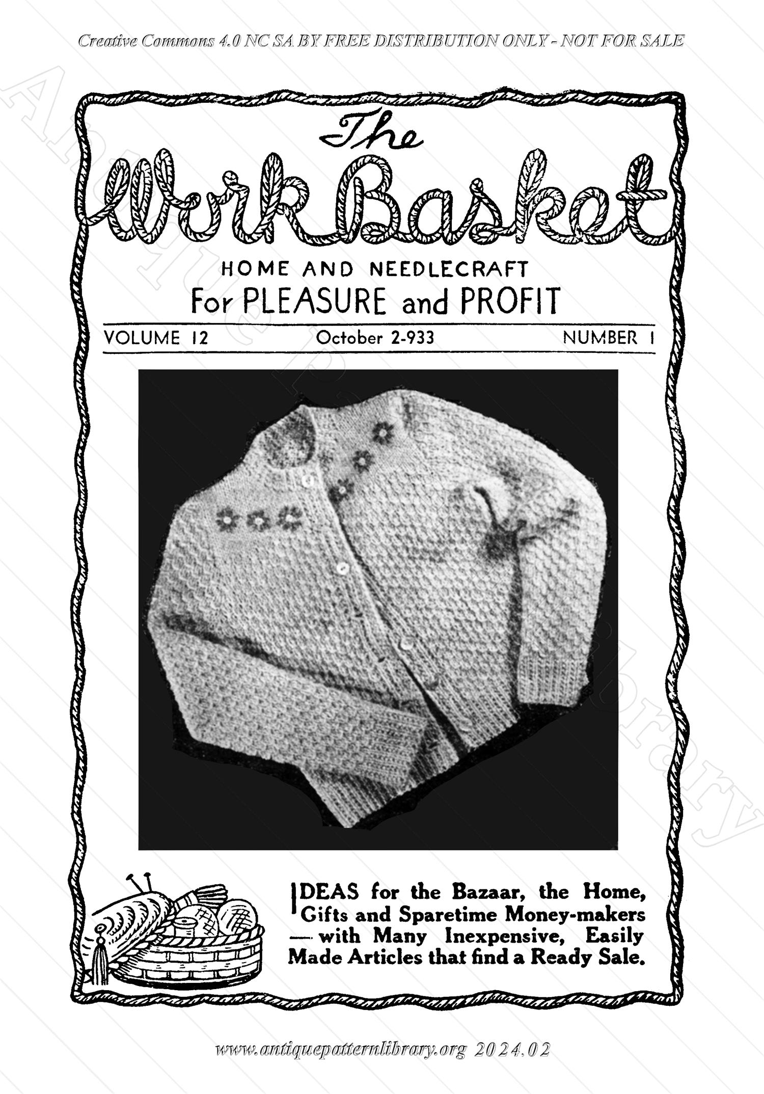 I-WB121 The Workbasket Volumen 12 Number 1 October 2-933