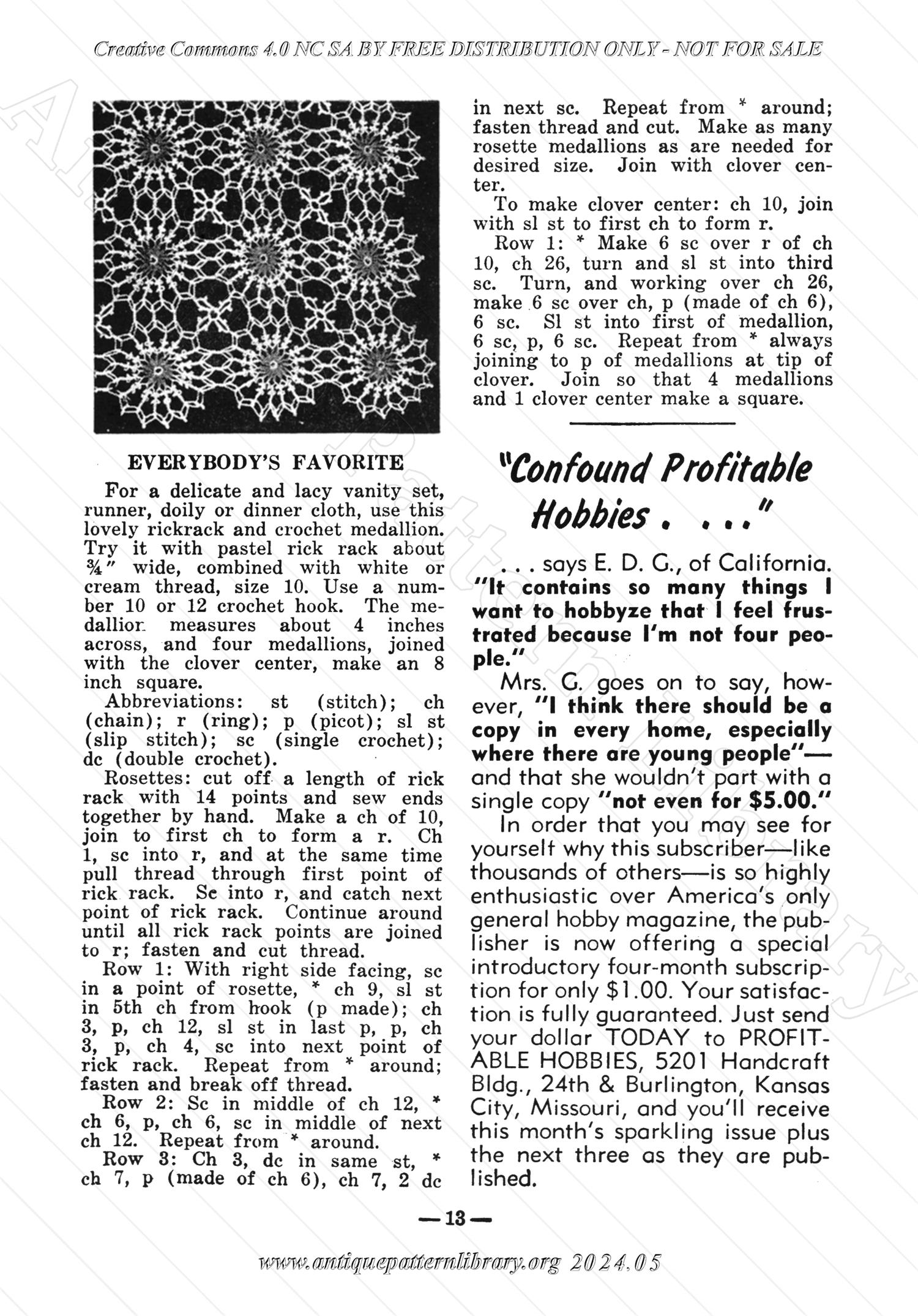 I-WB131 The Workbasket Vol. 13 October 1947 No. 1