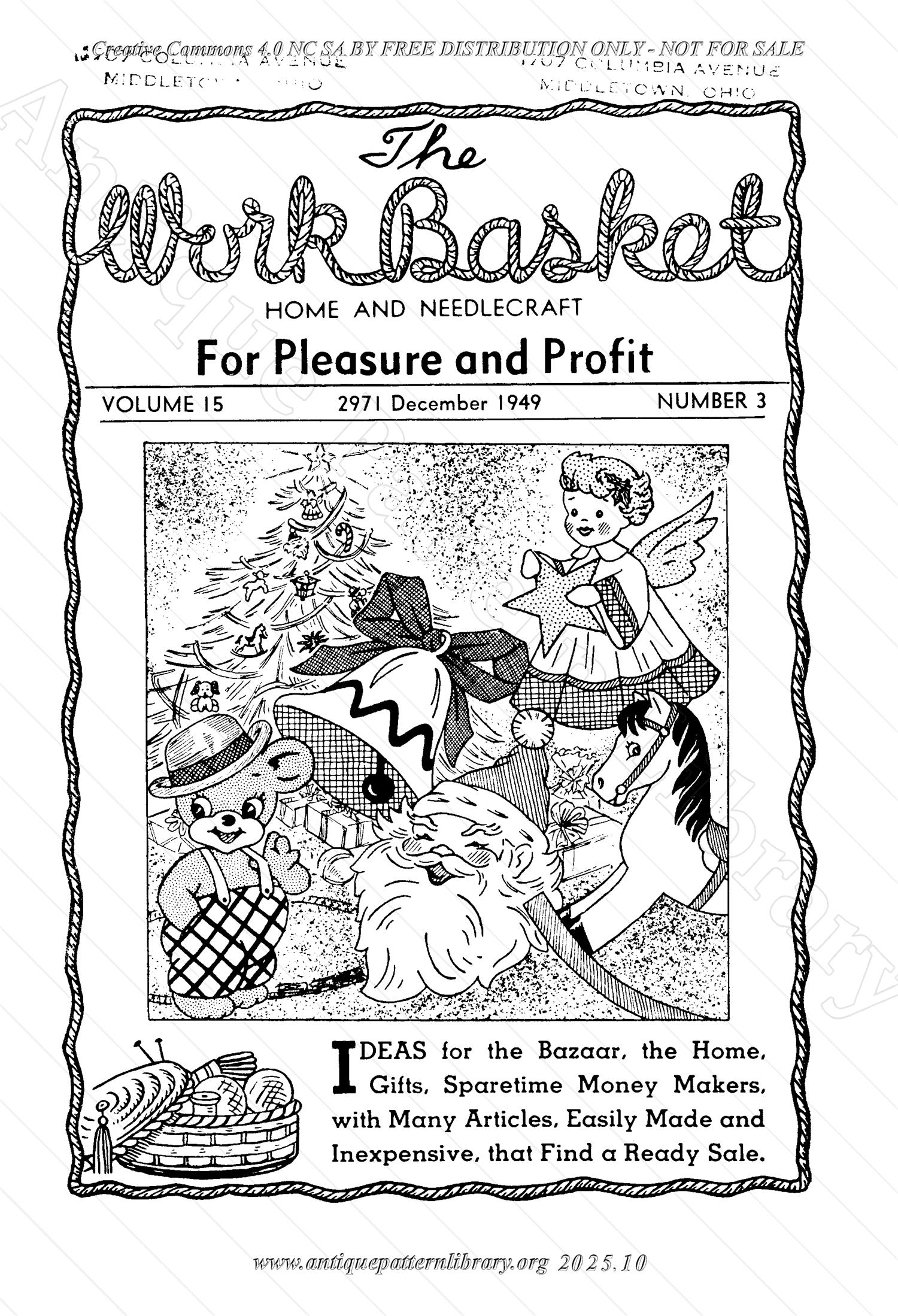 I-WB153 The Workbasket Volume 15 December 1949  No. 3