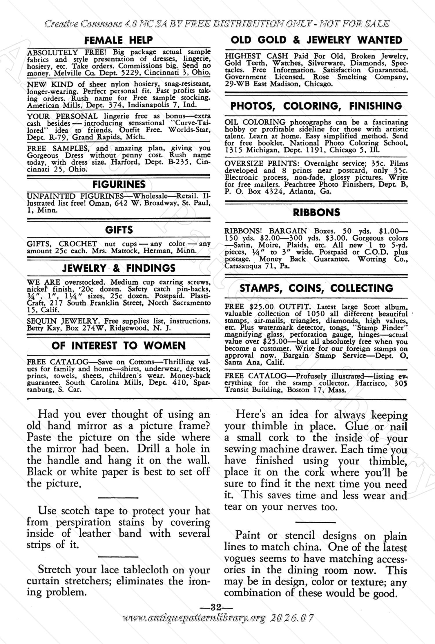I-WB154 The Workbasket Volume 15 January 1950 No. 4