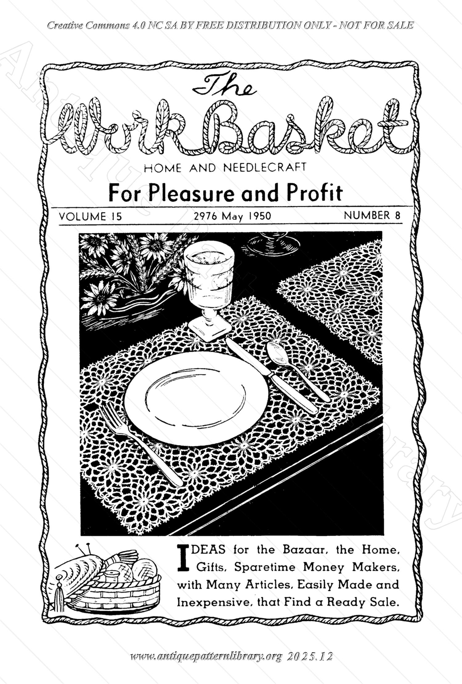 I-WB158 The Workbasket Volume 15 May 1950 No. 8