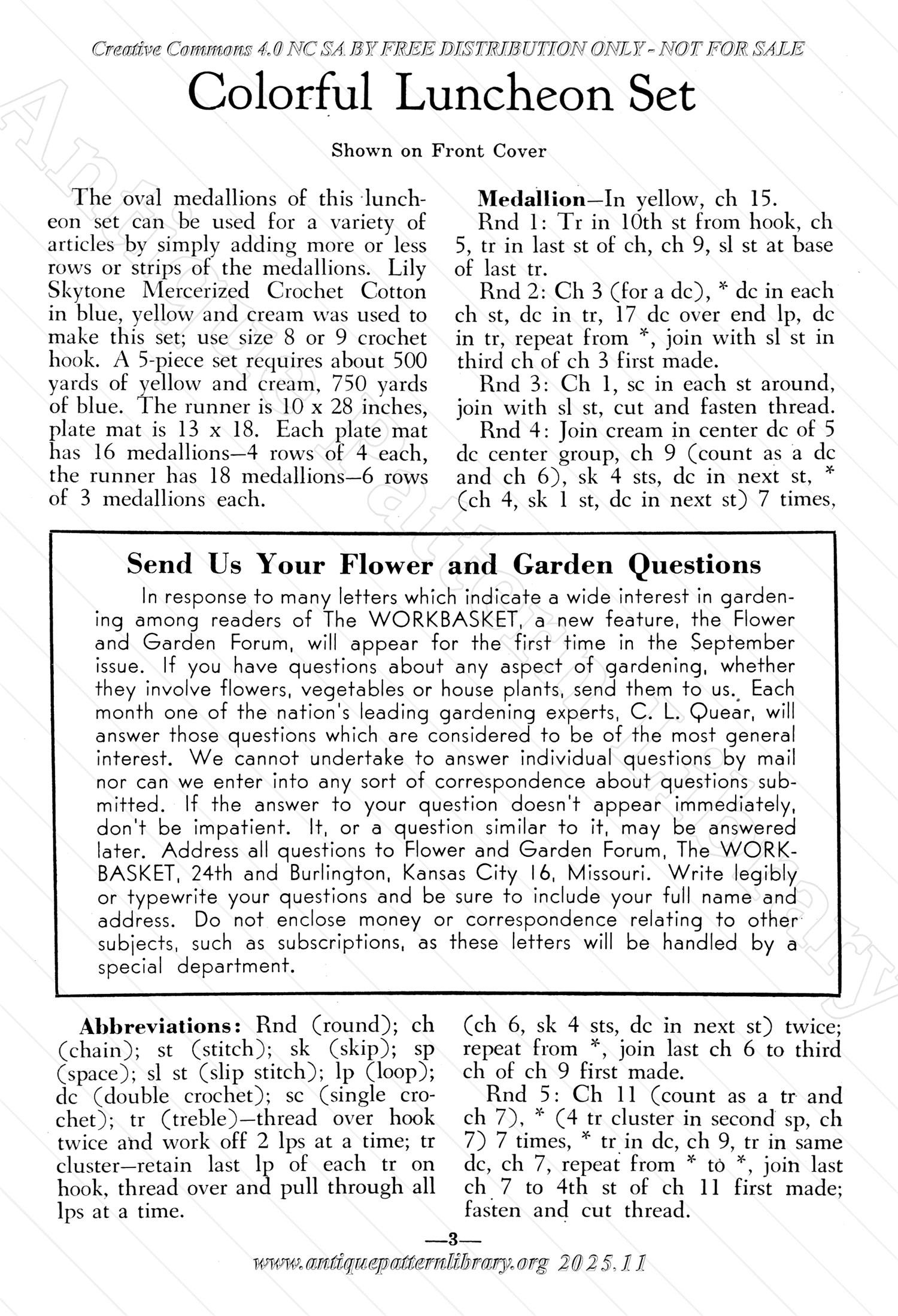 I-WB15B The Workbasket Volume 15 August 1950 No. 11