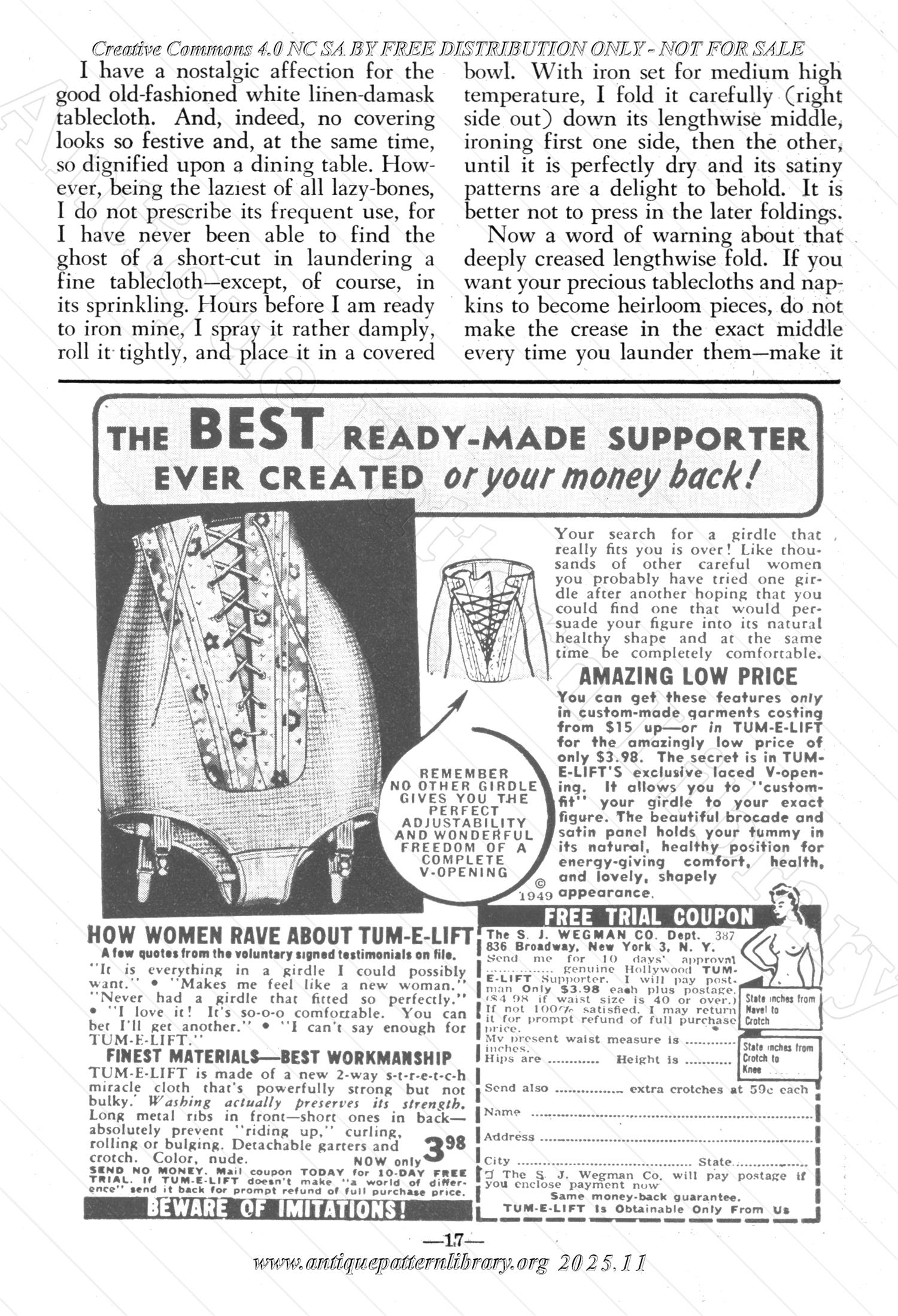 I-WB15B The Workbasket Volume 15 August 1950 No. 11