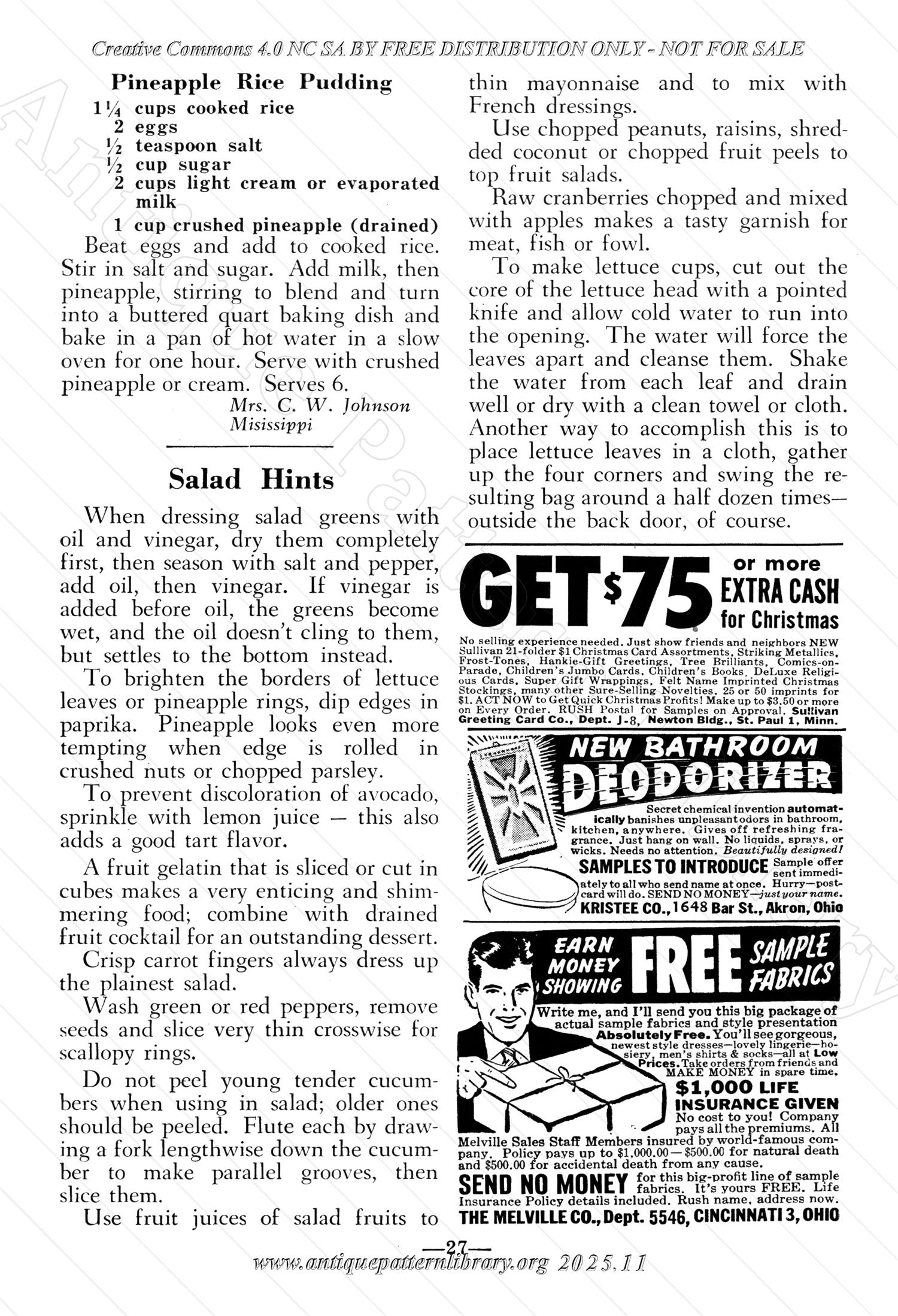 I-WB15B The Workbasket Volume 15 August 1950 No. 11