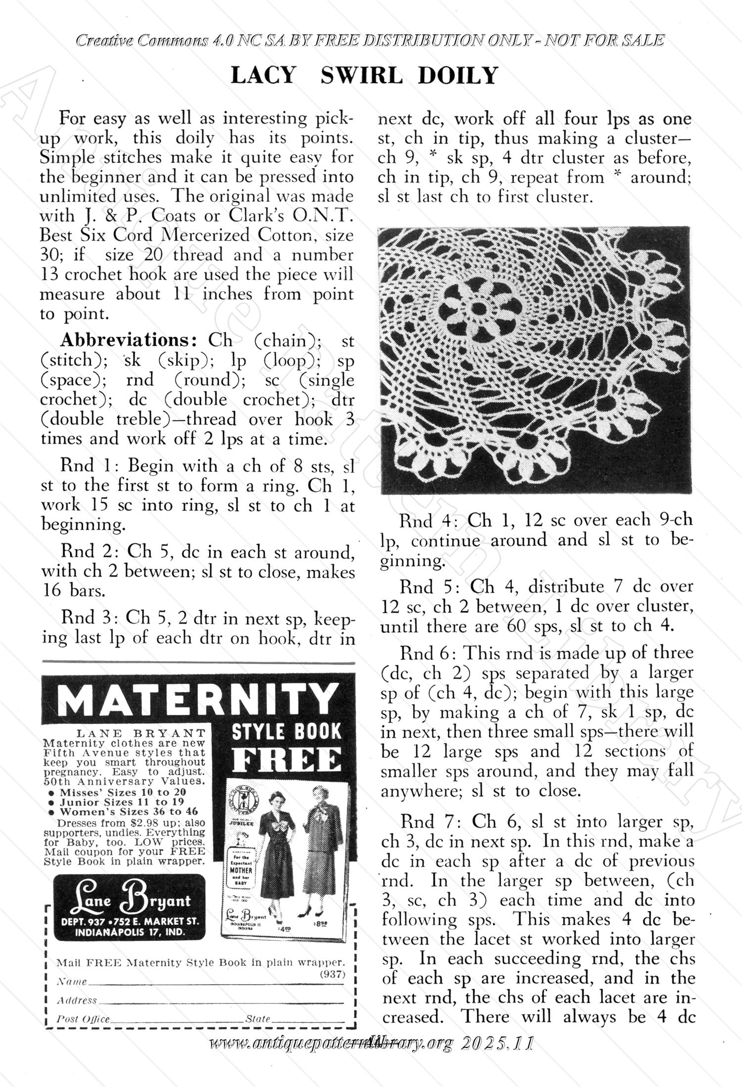 I-WB15B The Workbasket Volume 15 August 1950 No. 11