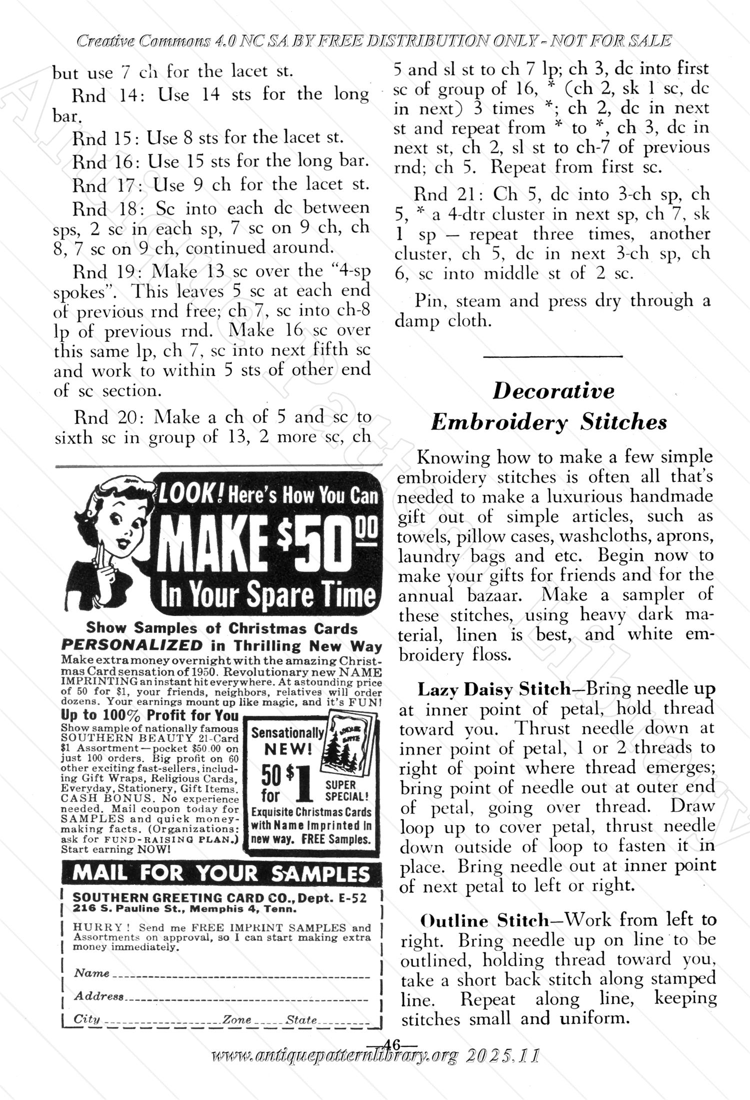 I-WB15B The Workbasket Volume 15 August 1950 No. 11
