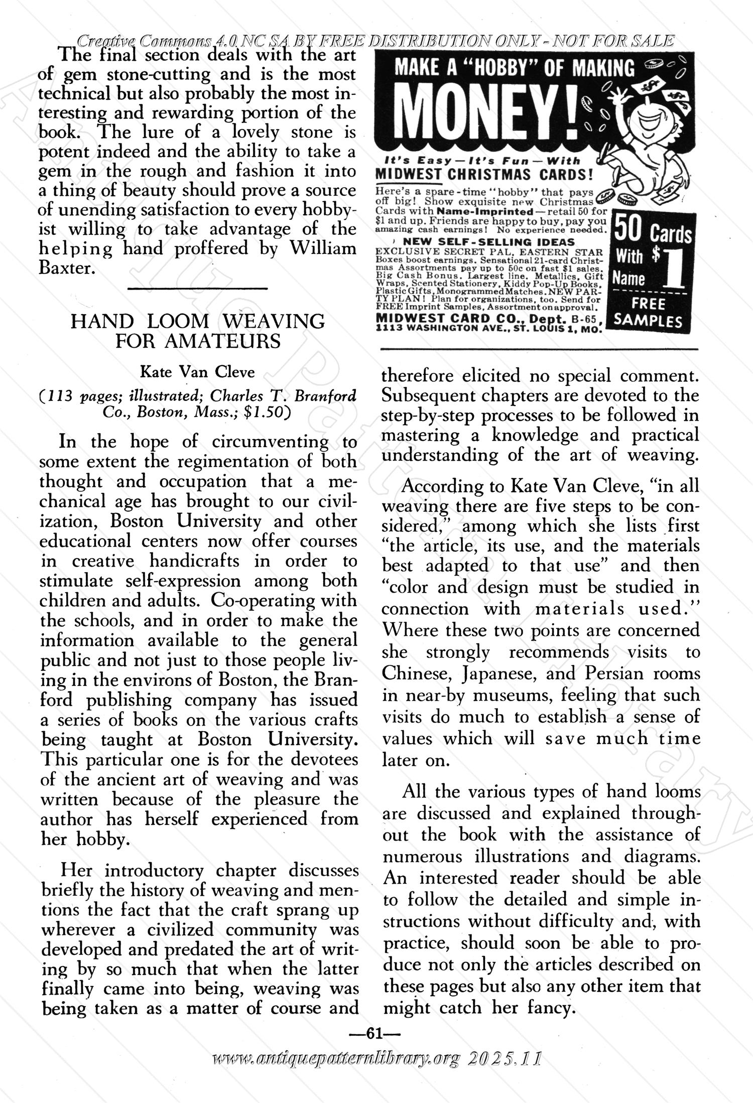 I-WB15B The Workbasket Volume 15 August 1950 No. 11