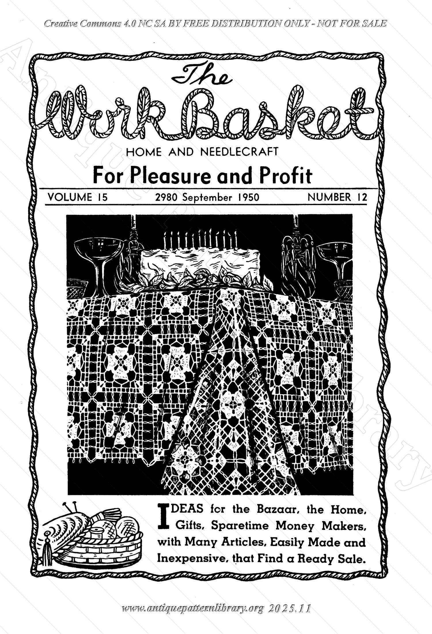I-WB15C The Workbasket Volume 15 September 1950 No. 12