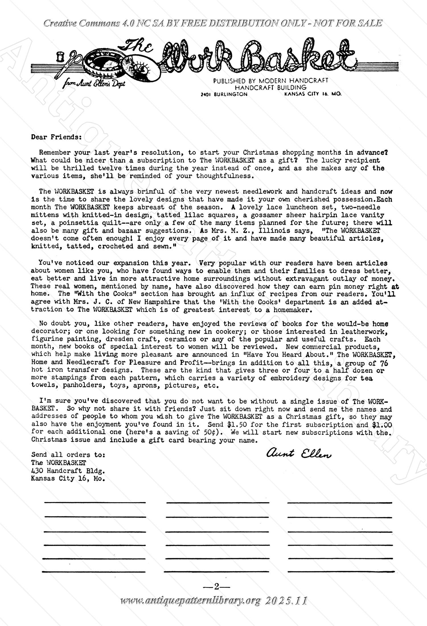 I-WB15C The Workbasket Volume 15 September 1950 No. 12