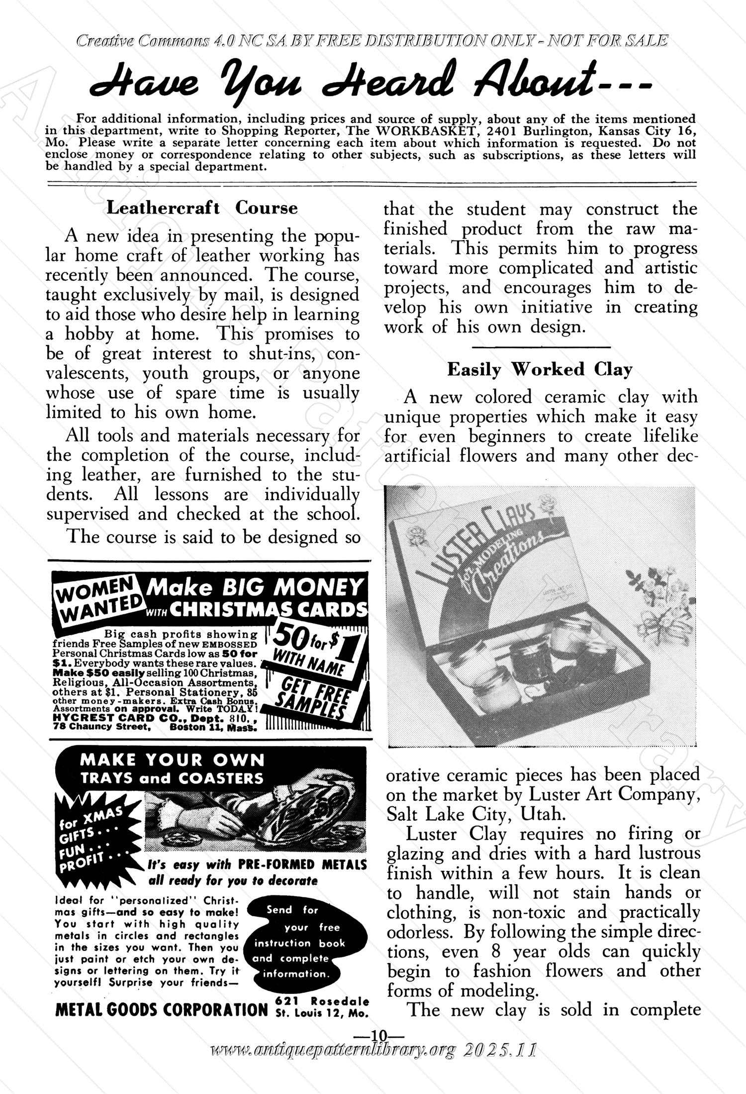 I-WB15C The Workbasket Volume 15 September 1950 No. 12