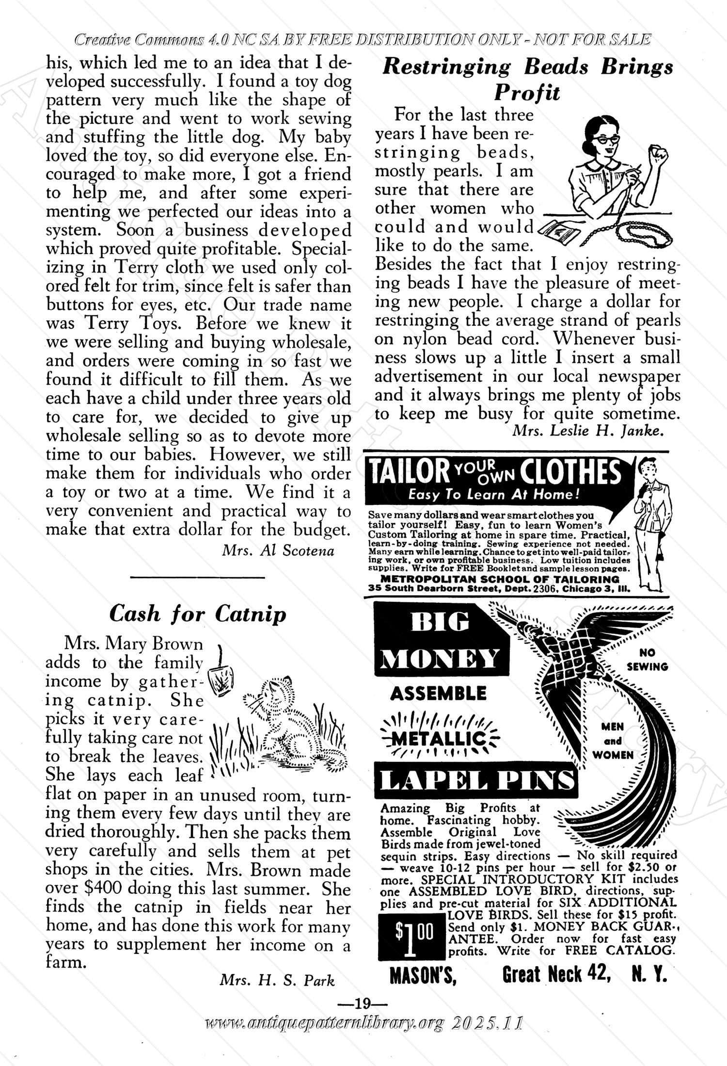 I-WB15C The Workbasket Volume 15 September 1950 No. 12