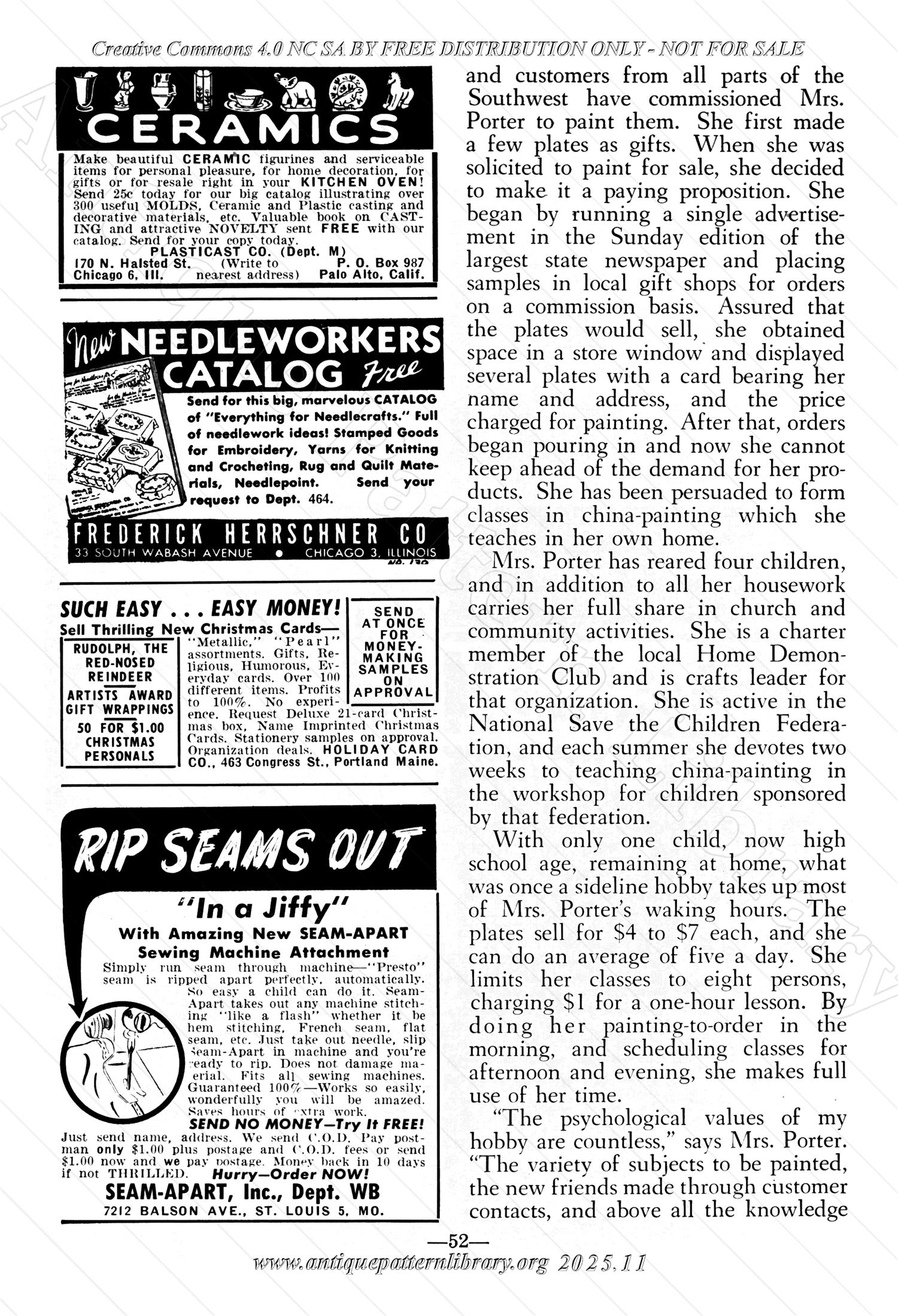 I-WB15C The Workbasket Volume 15 September 1950 No. 12