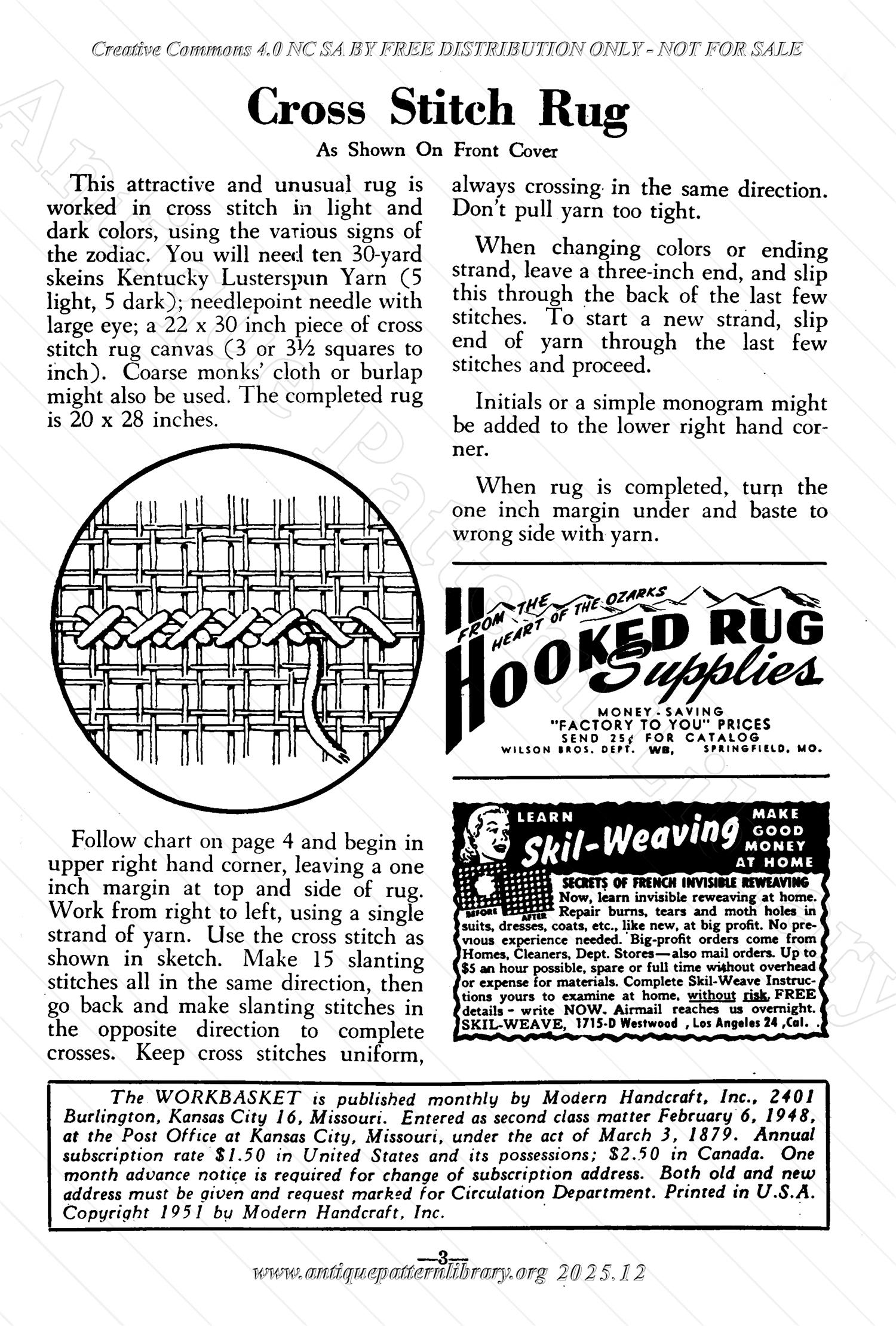I-WB171f The Workbasket Volume 17 - October 1951 - No. 1