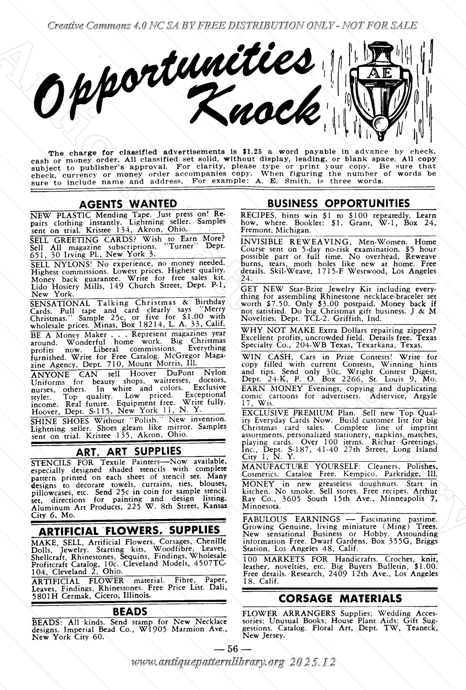 I-WB171f The Workbasket Volume 17 - October 1951 - No. 1