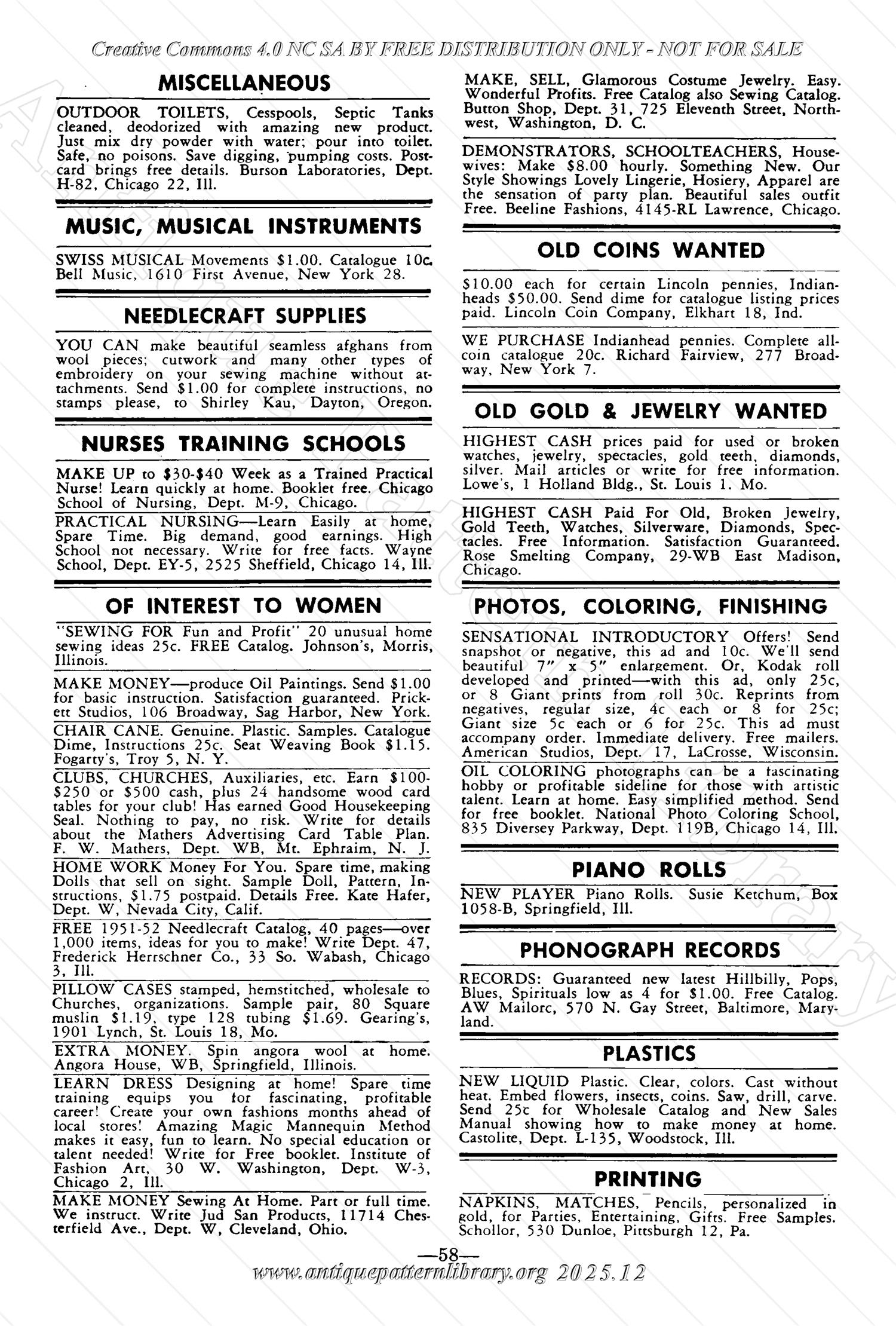 I-WB171f The Workbasket Volume 17 - October 1951 - No. 1