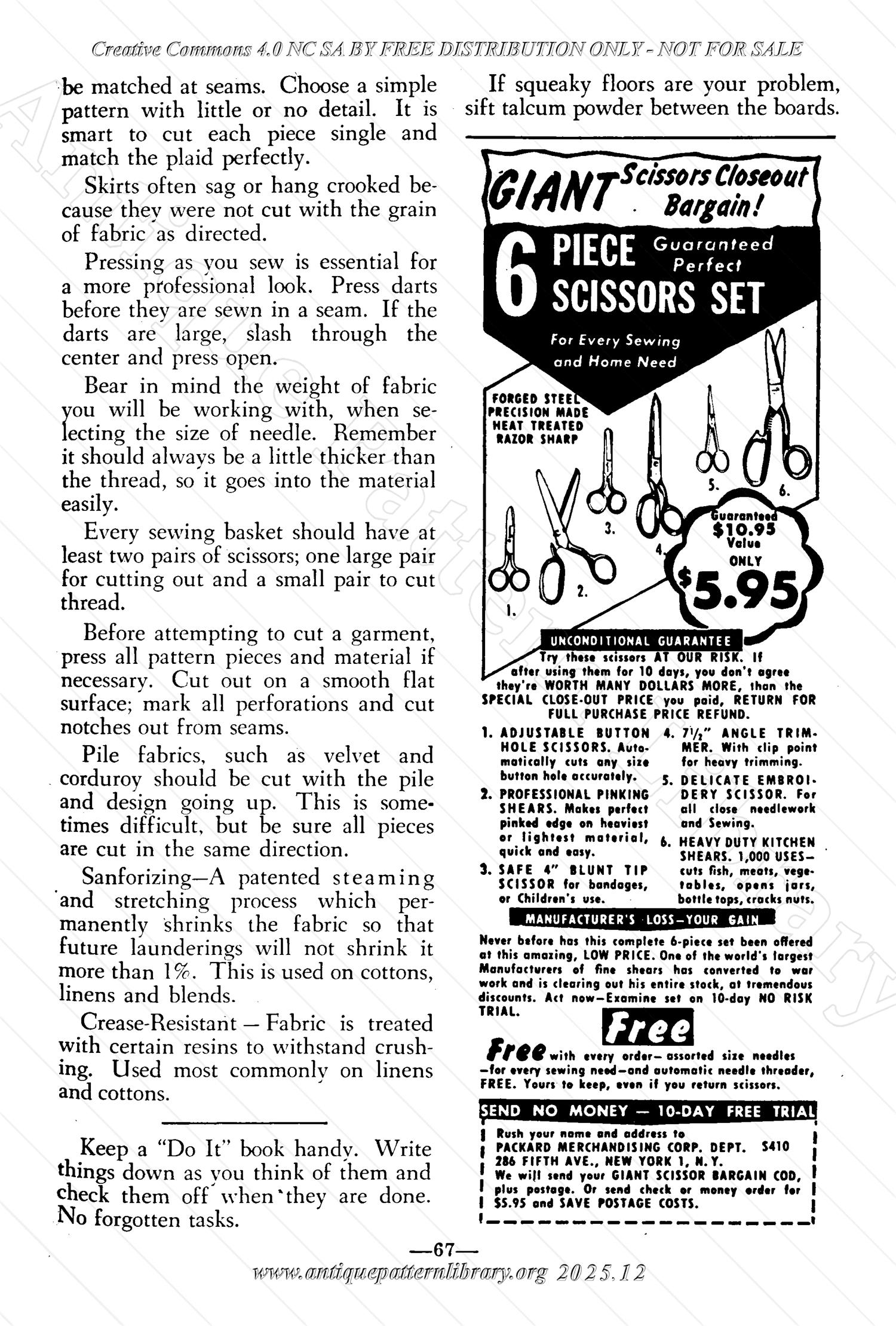 I-WB171f The Workbasket Volume 17 - October 1951 - No. 1