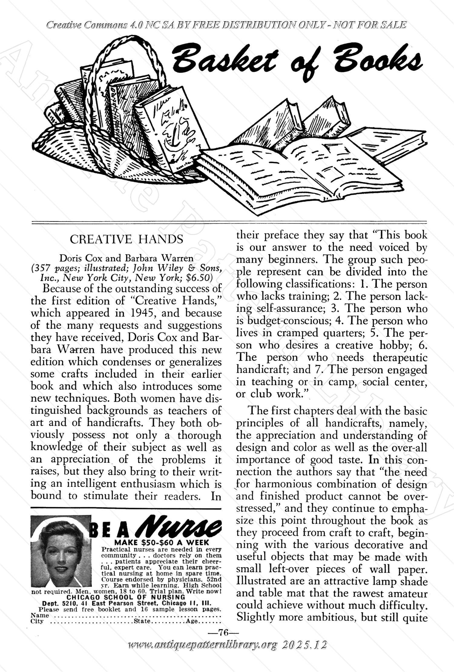 I-WB171f The Workbasket Volume 17 - October 1951 - No. 1
