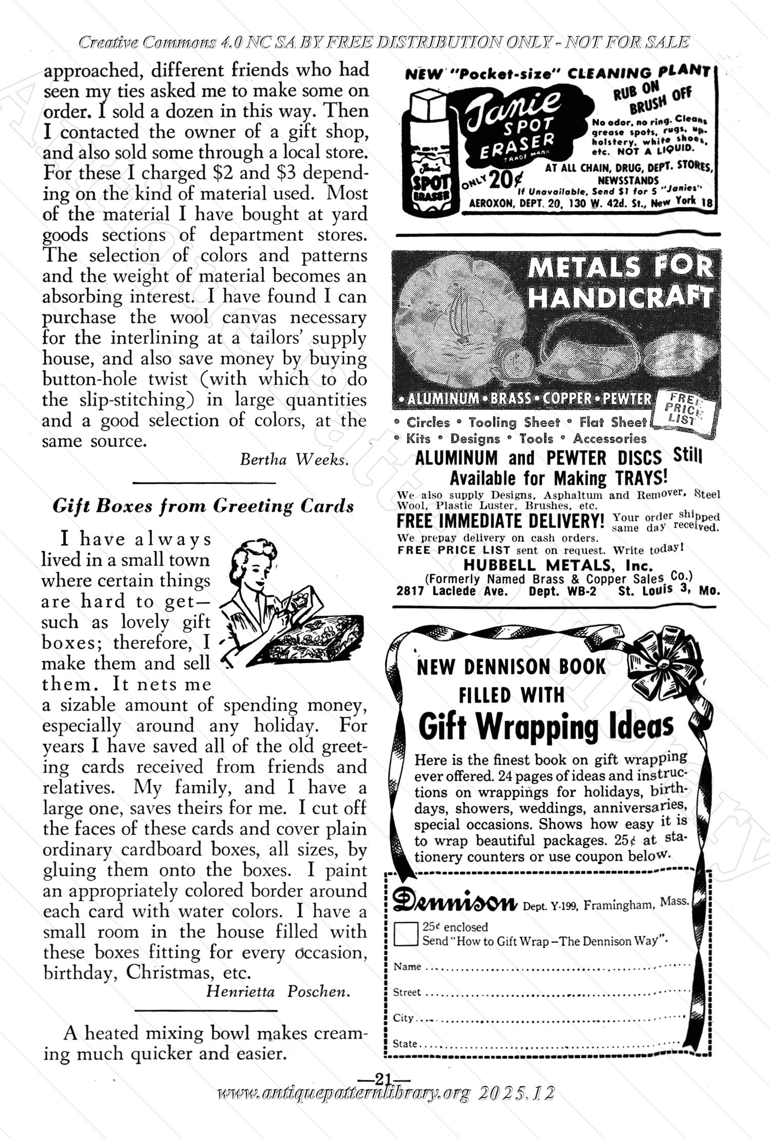 I-WB172 The Workbasket Volume 17 November 1951 No. 2