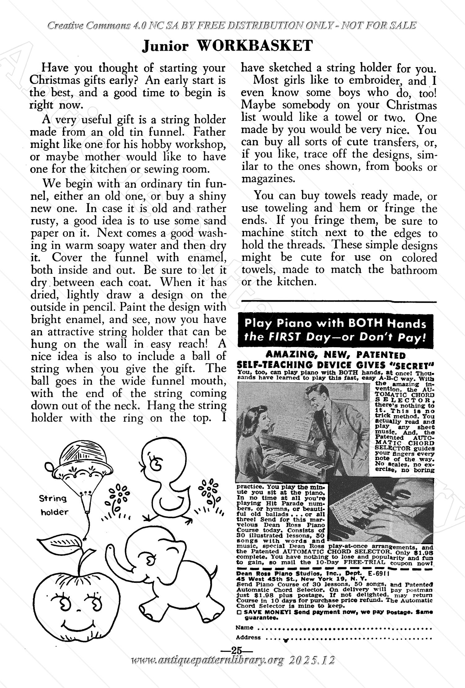 I-WB172 The Workbasket Volume 17 November 1951 No. 2