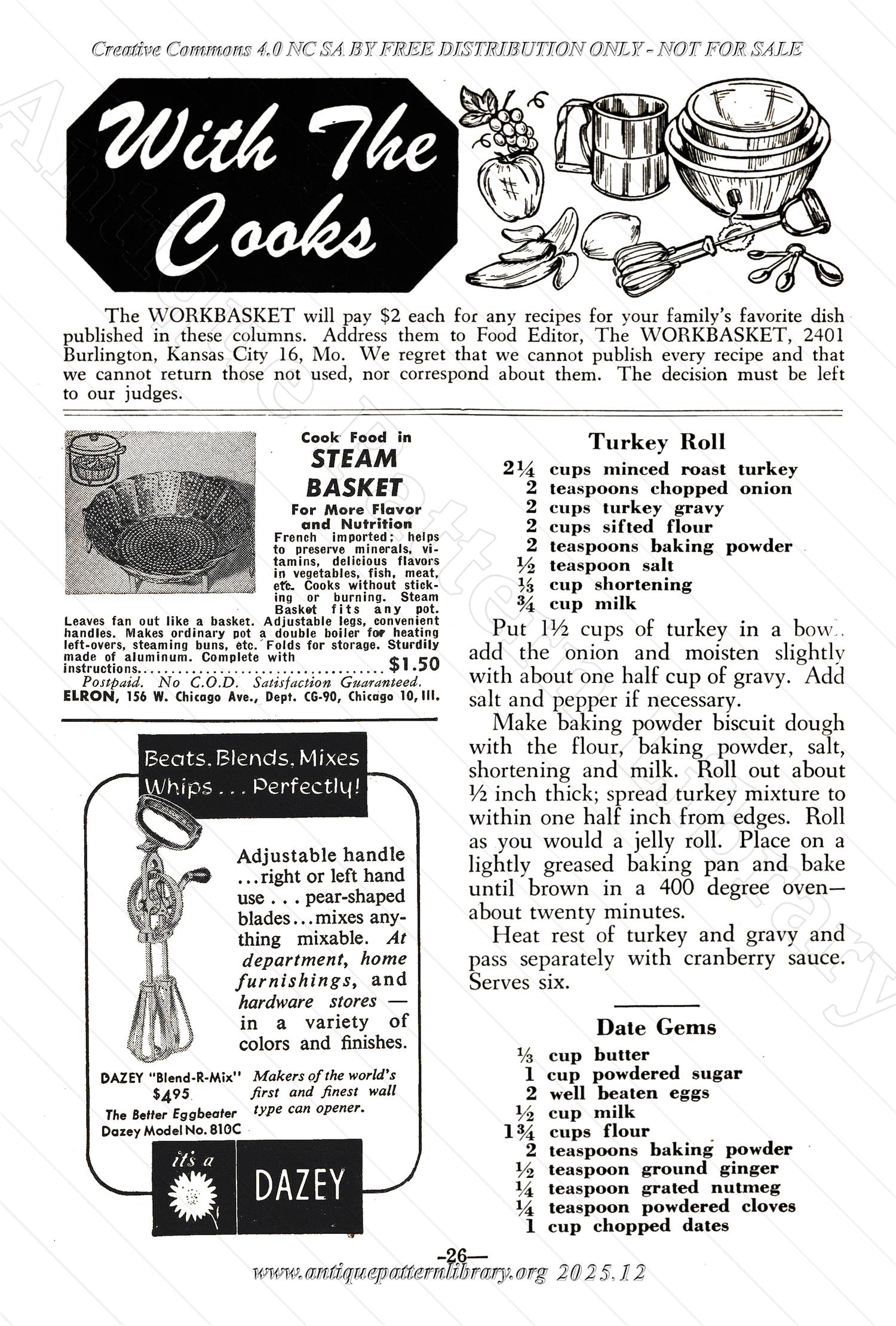 I-WB172 The Workbasket Volume 17 November 1951 No. 2