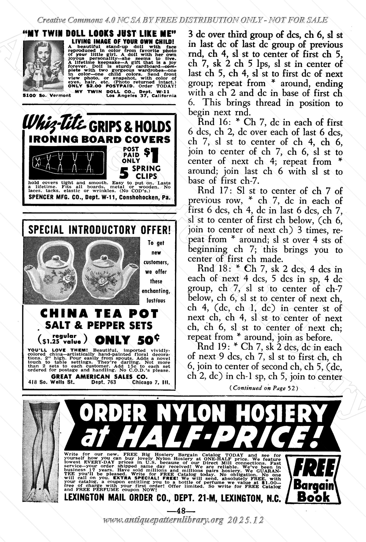 I-WB172 The Workbasket Volume 17 November 1951 No. 2