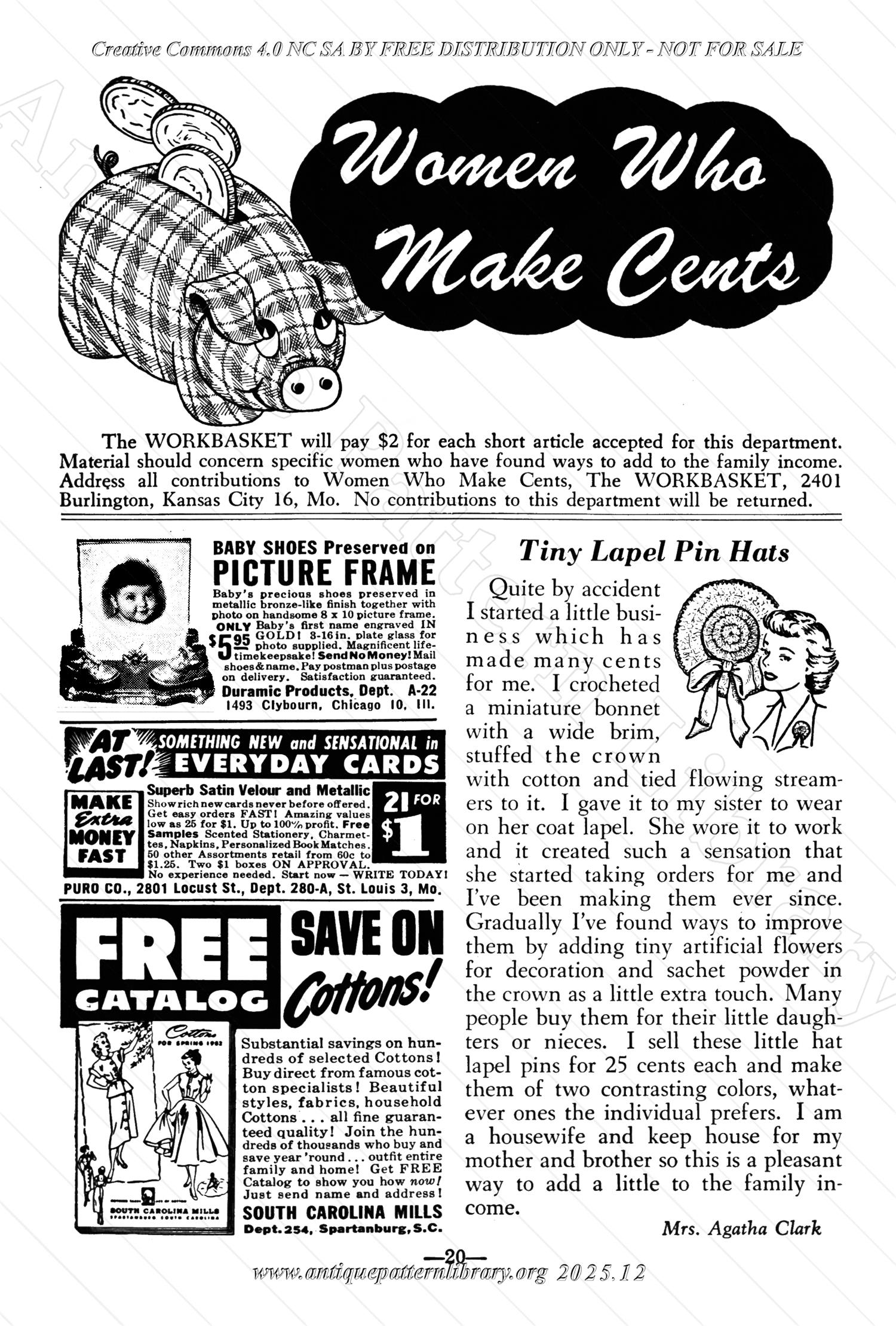 I-WB174 The Workbasket Volume 17 January 1952 No. 4