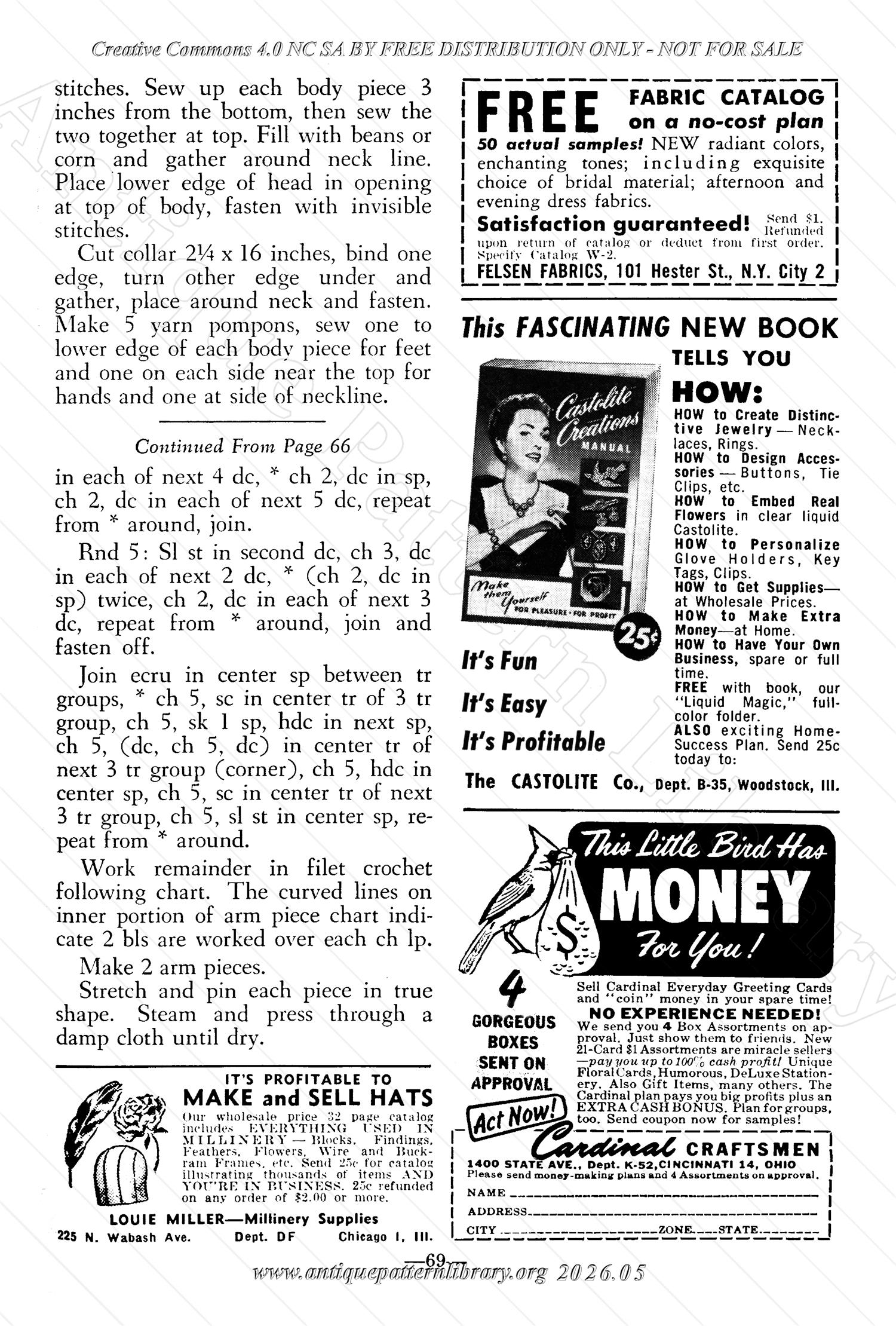 I-WB175 The Workbasket Volume 17 February 1952 No. 5