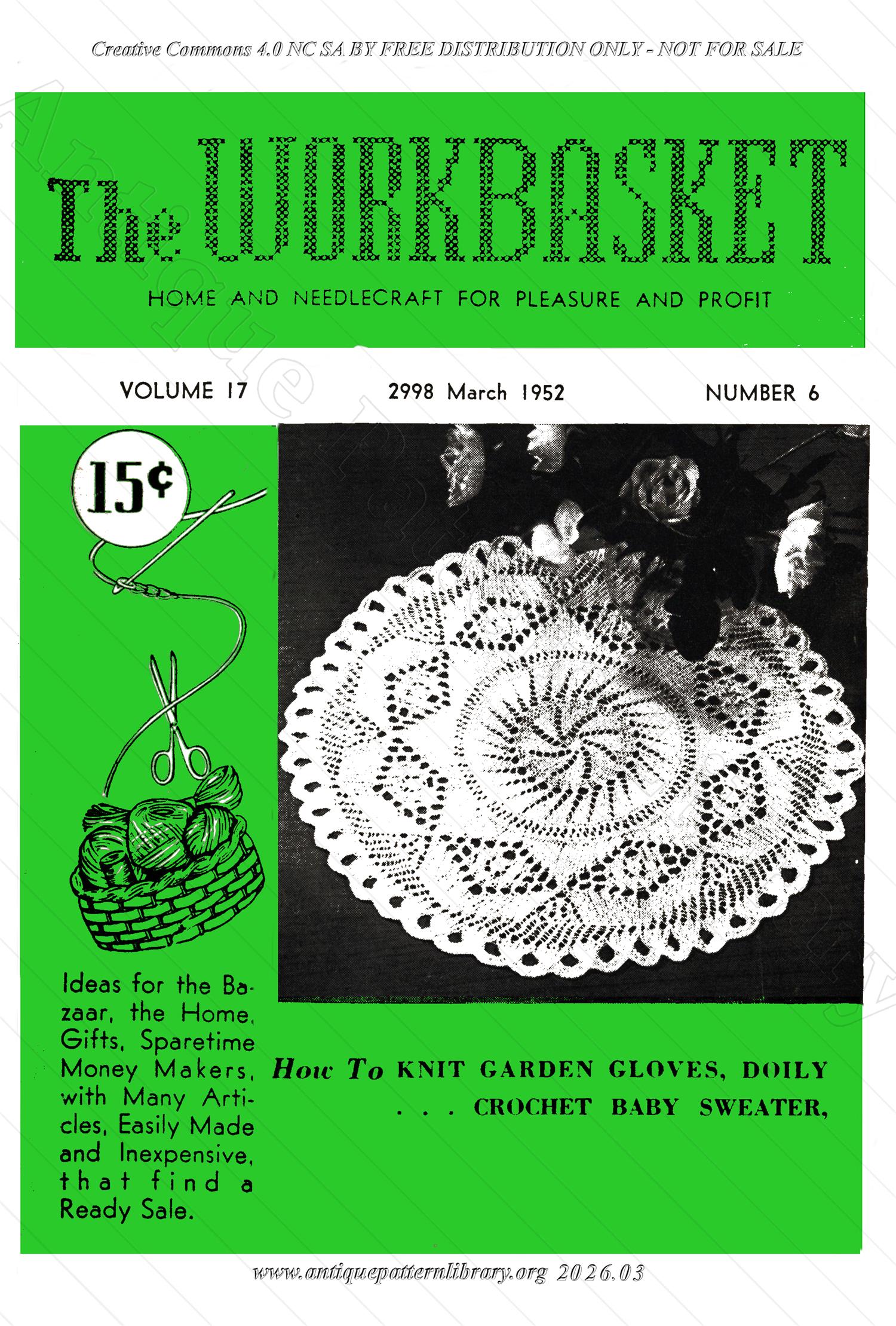 I-WB176 The Workbasket Volume 17 March 1952 No. 6