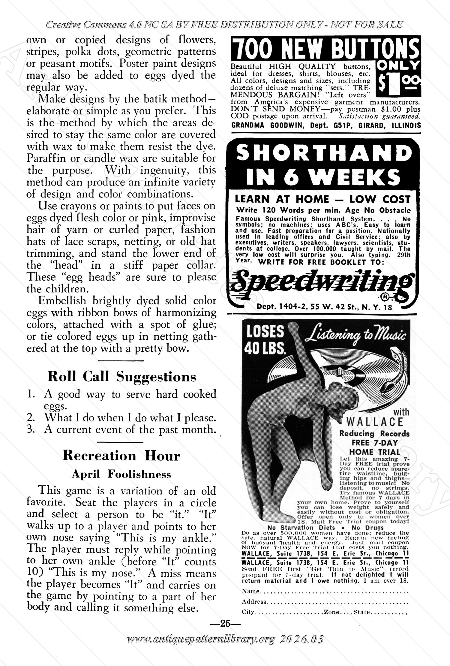 I-WB177 The Workbasket Volume 17 April 1952 No. 7