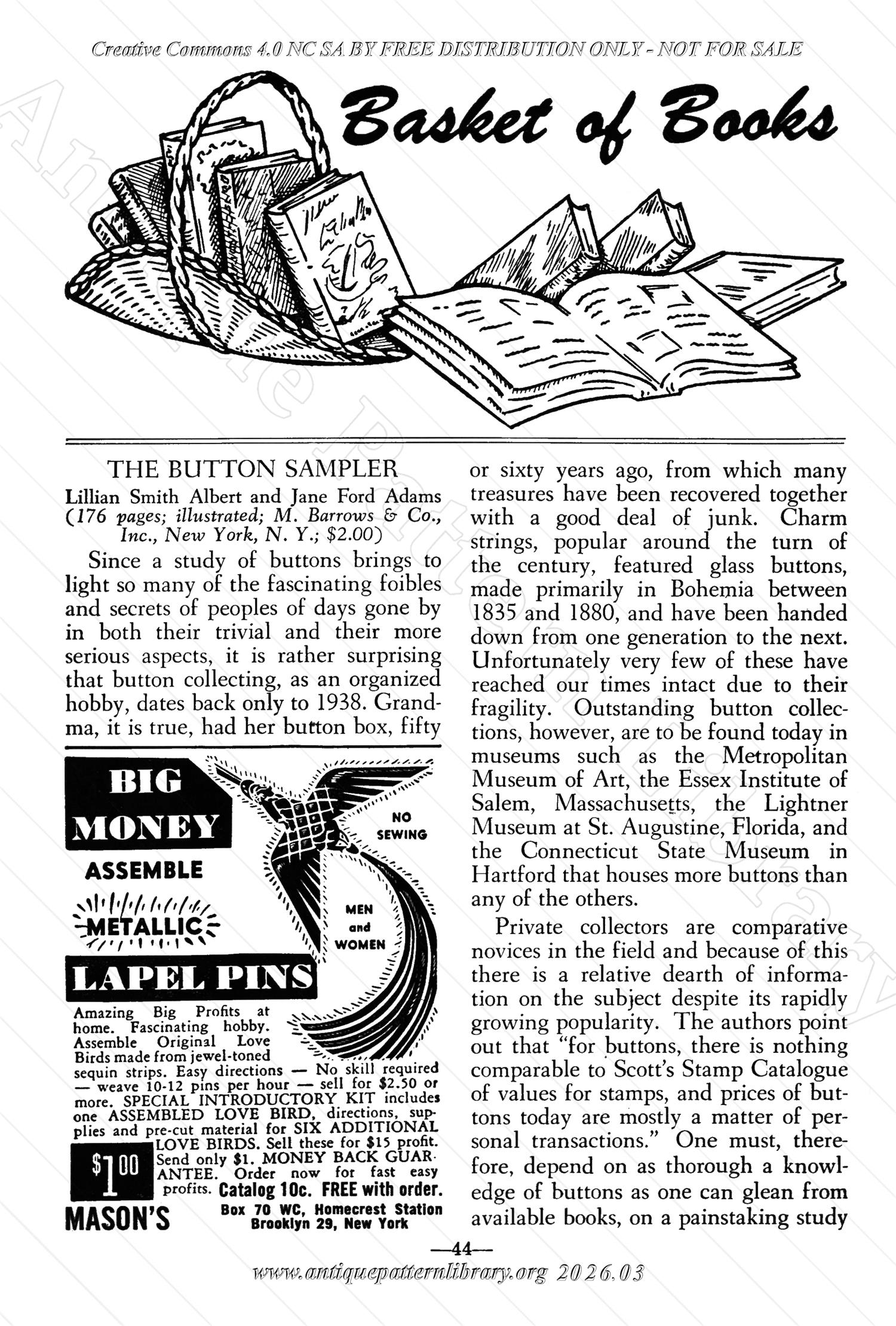 I-WB178 The Workbasket Volume 17 May 1952 No. 8