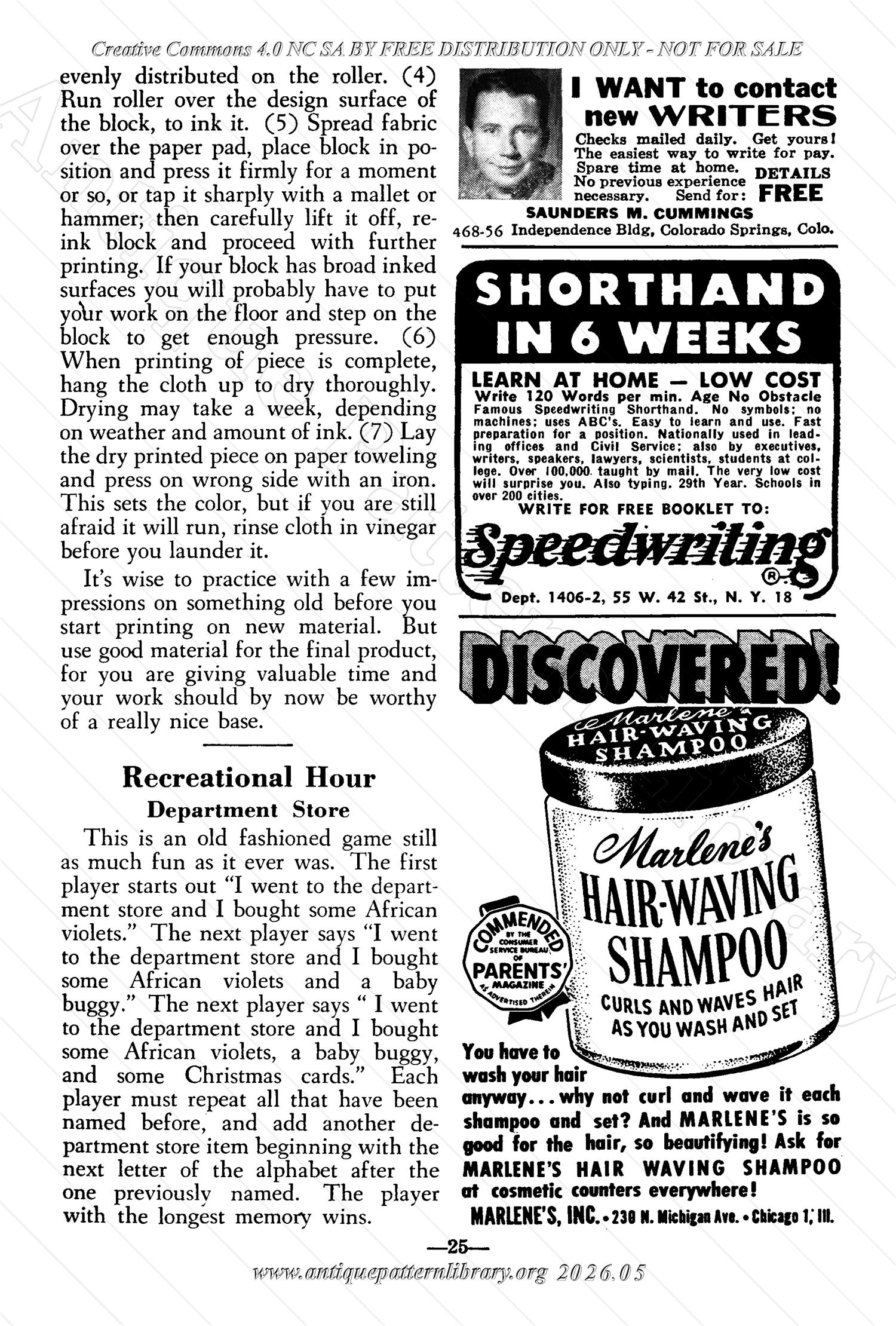 I-WB179 The Workbasket Volume 17 June 1952 No. 9