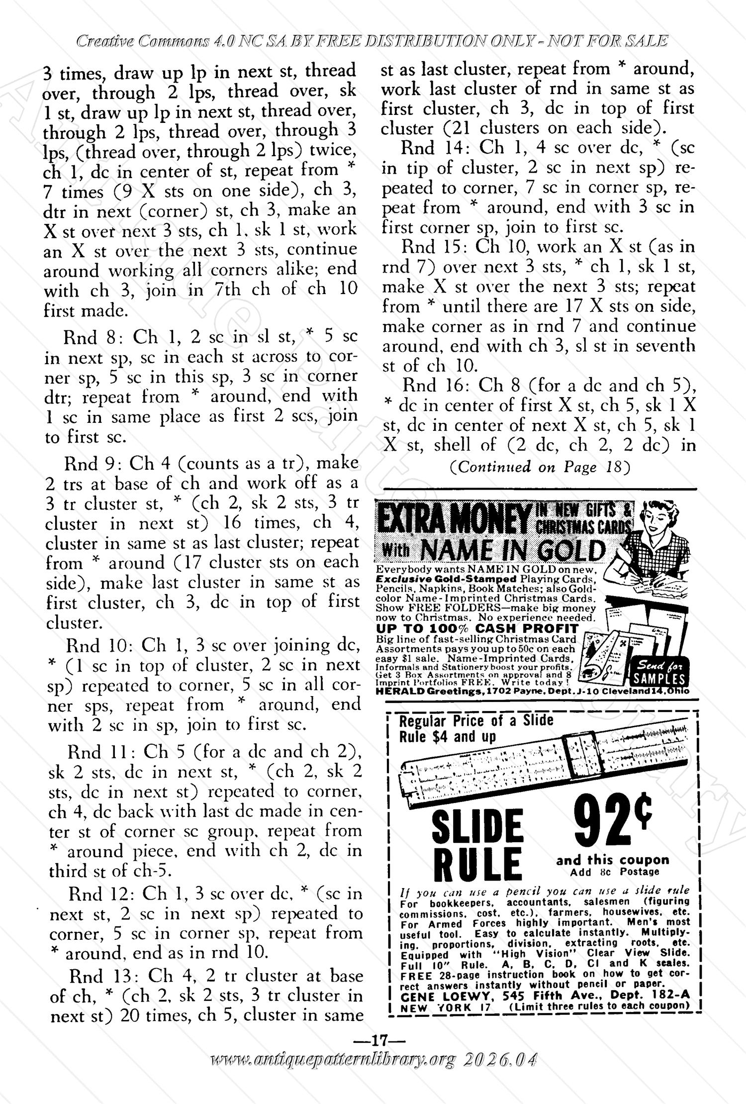 I-WB17A The Workbasket Volume 17 July 1952 No. 10