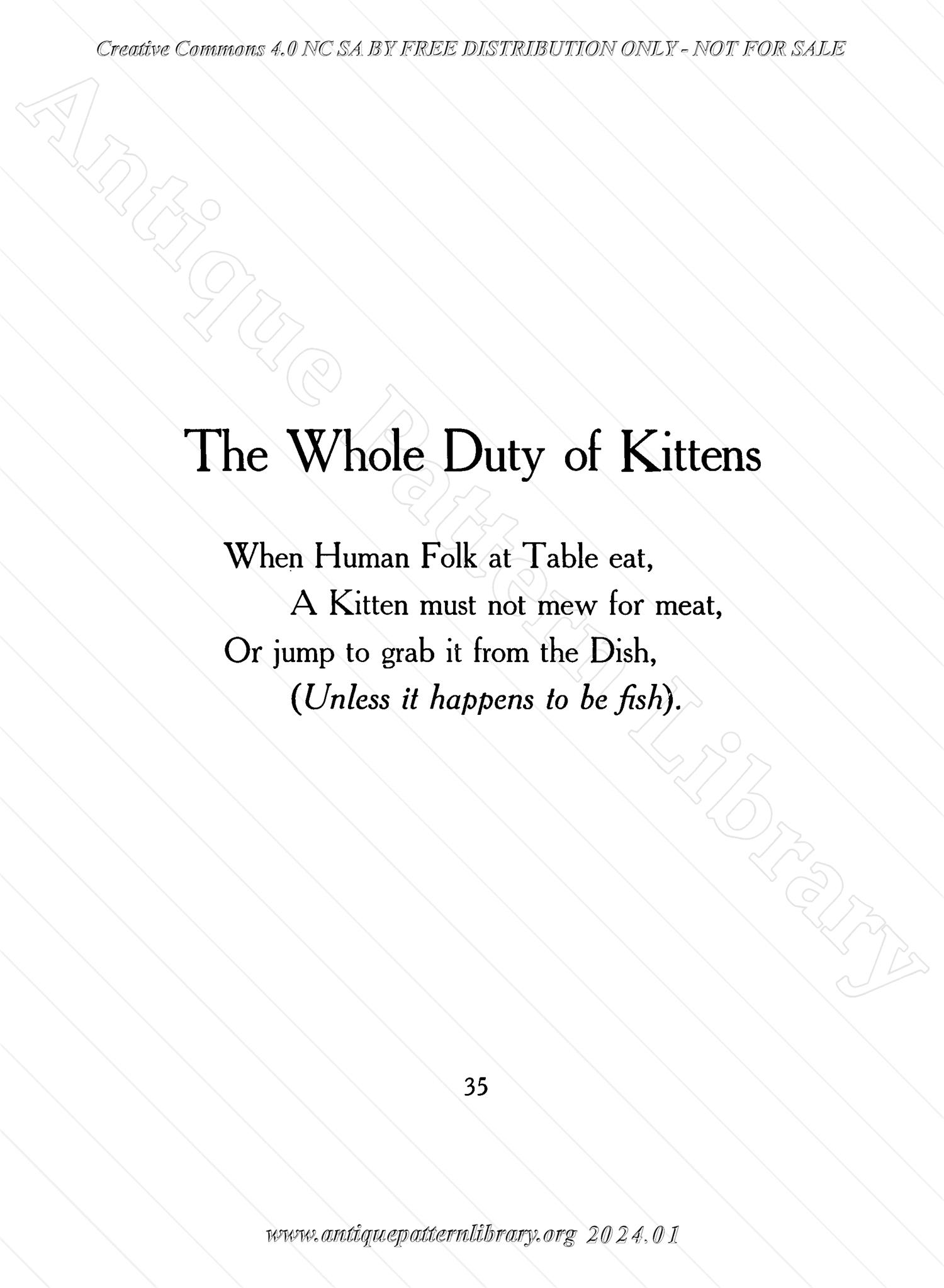 I-WM007 The Kitten's Garden of Verses