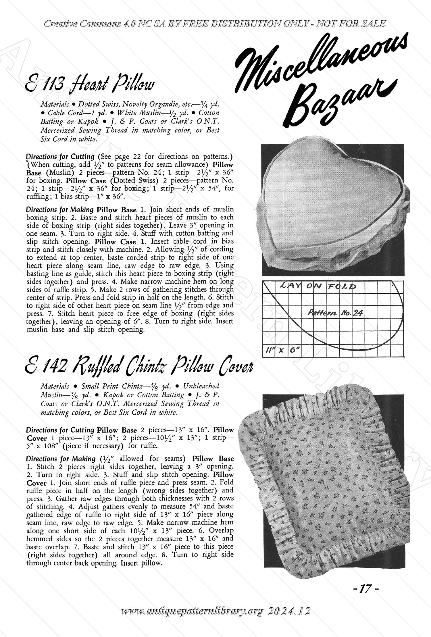 J-CB002 Clark's O.N.T. J&P Coats Gift Bazaar Sewing Suggestions