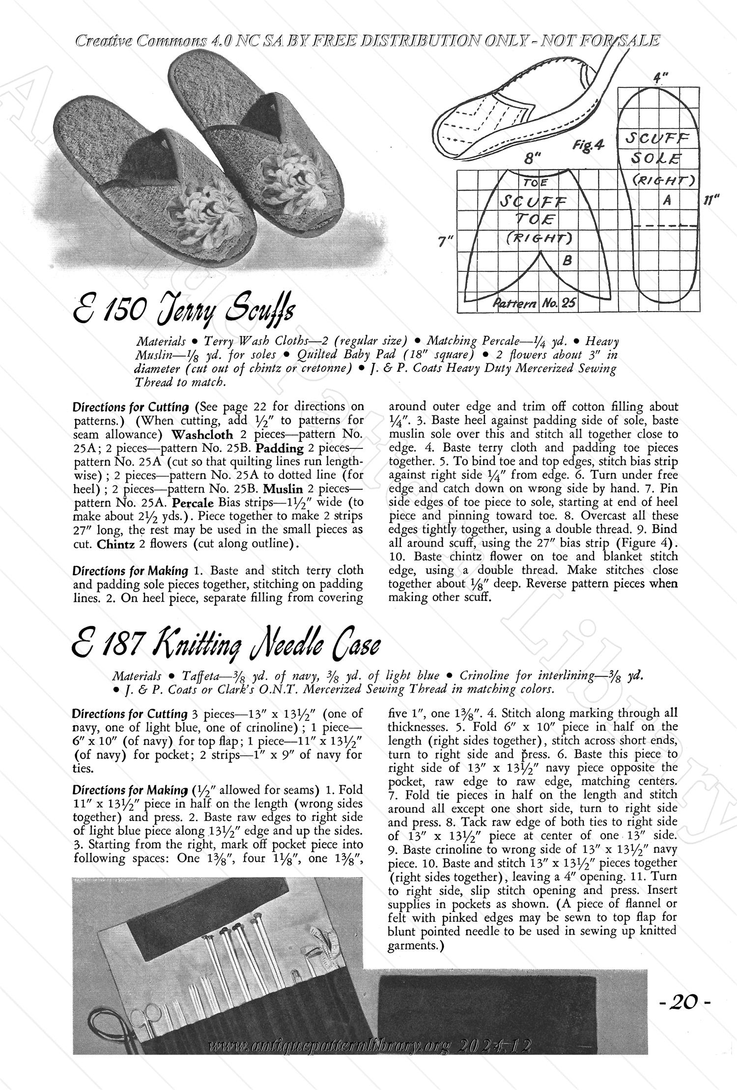 J-CB002 Clark's O.N.T. J&P Coats Gift Bazaar Sewing Suggestions