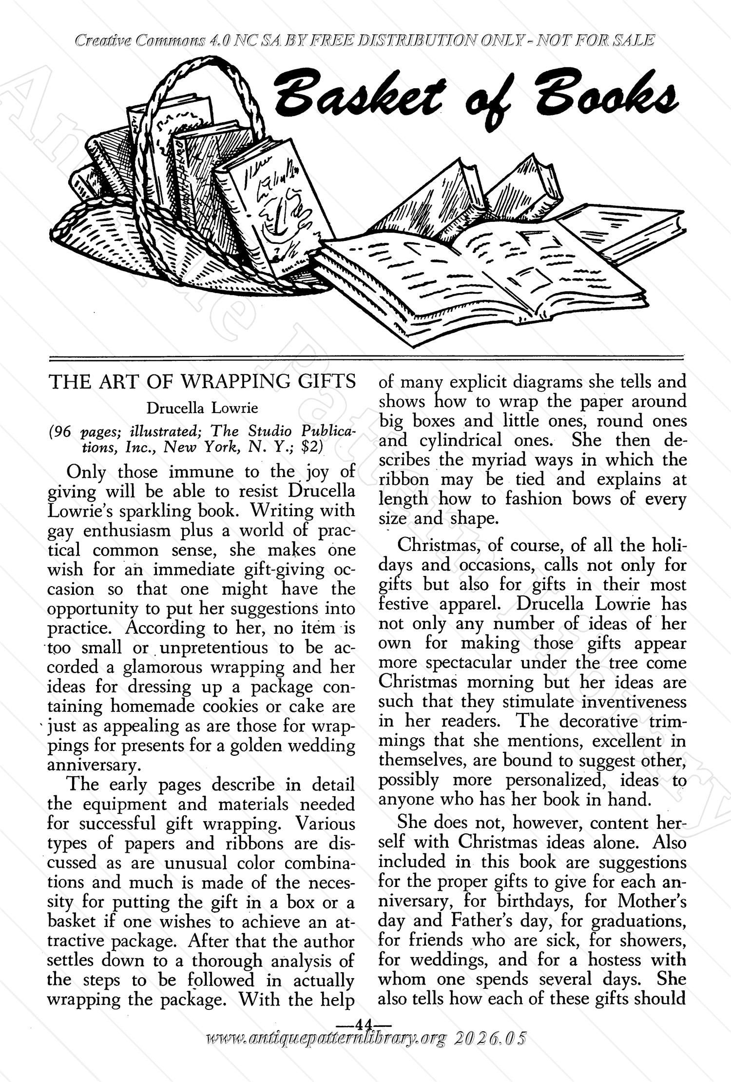 J-JN003 The Workbasket  Volume 16 December 1950 No. 3