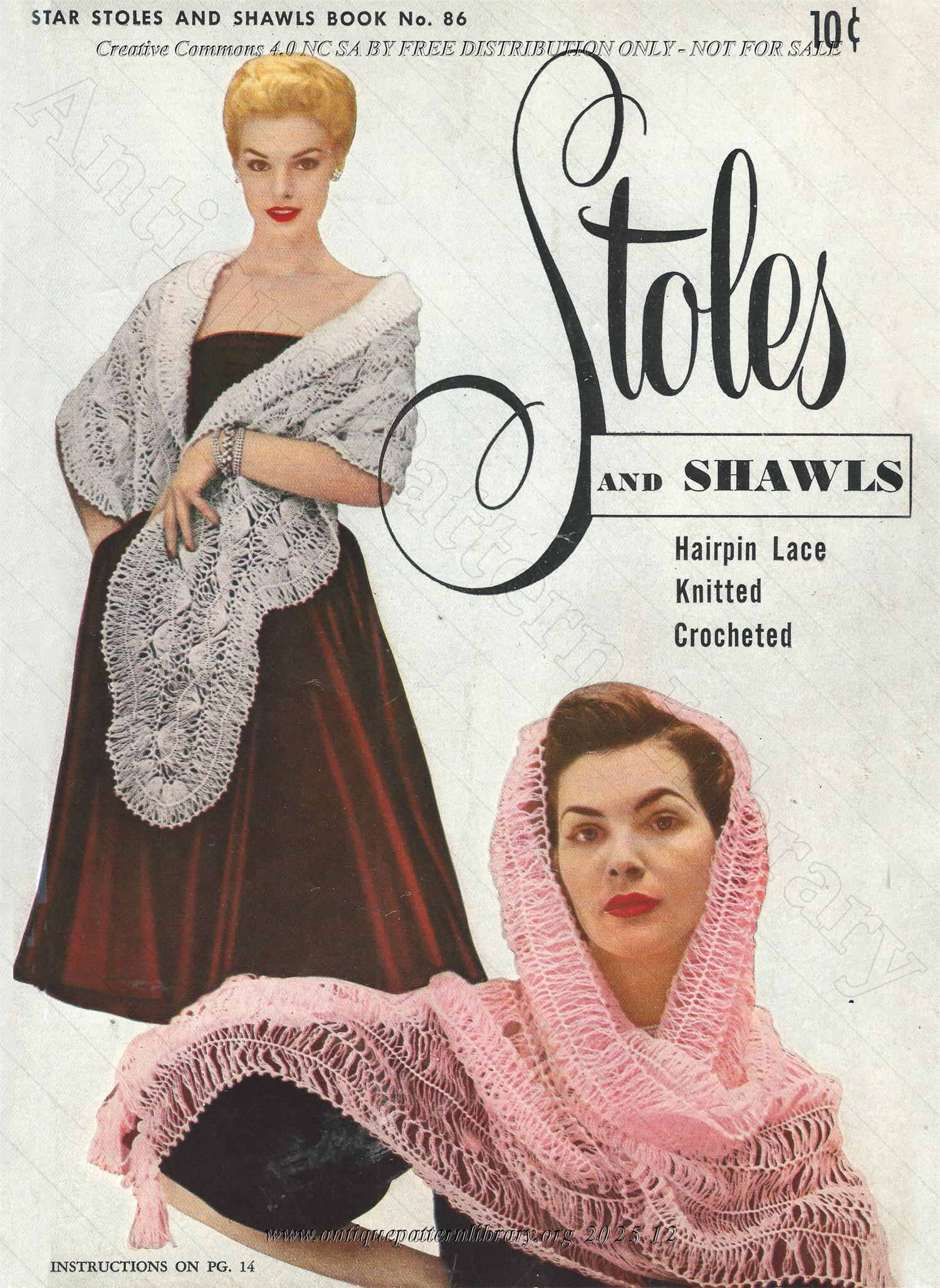 M-CB016 Stoles and Shawls Book No. 86