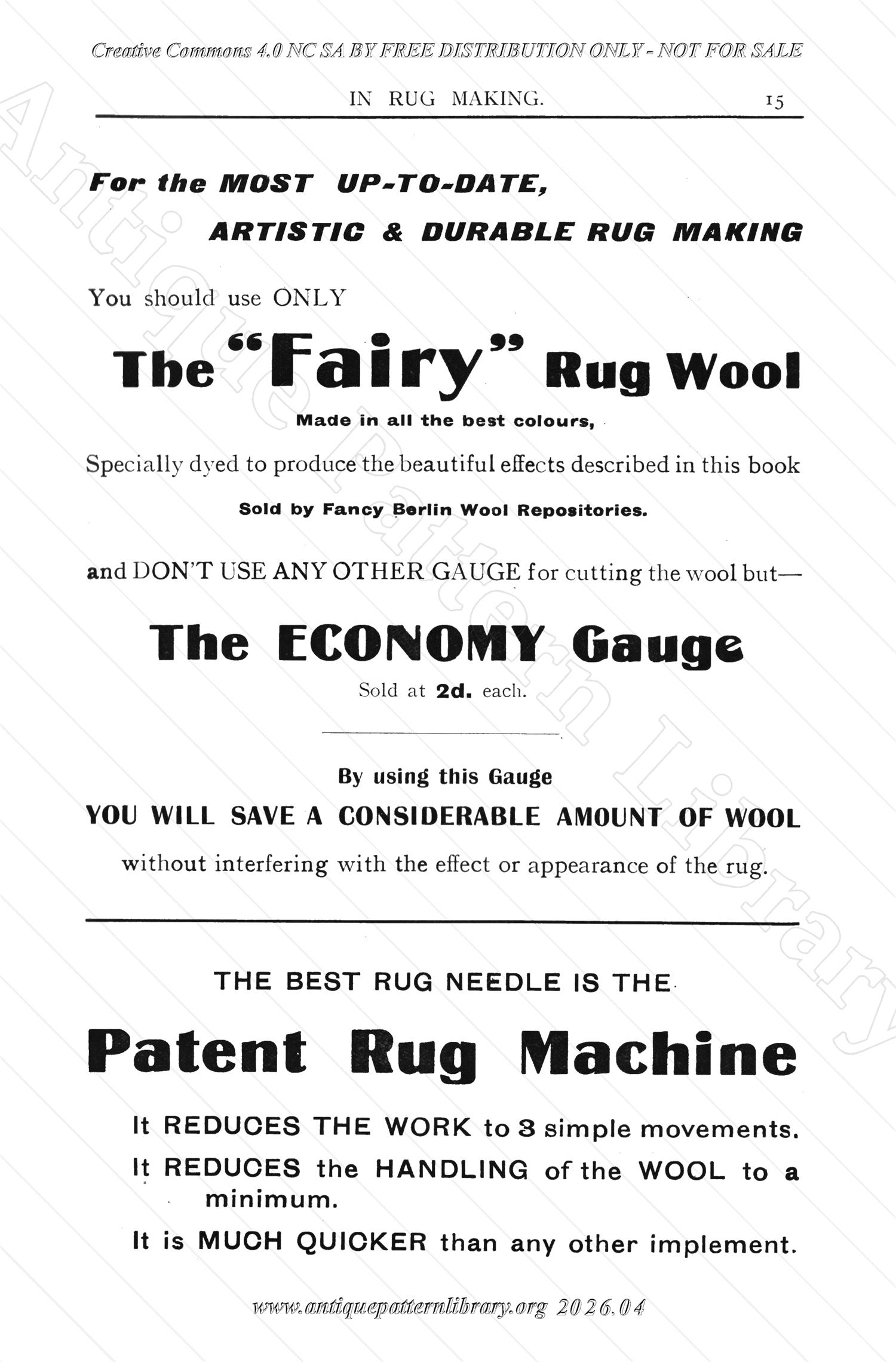 P-NK005 First Lessons in Rug Making