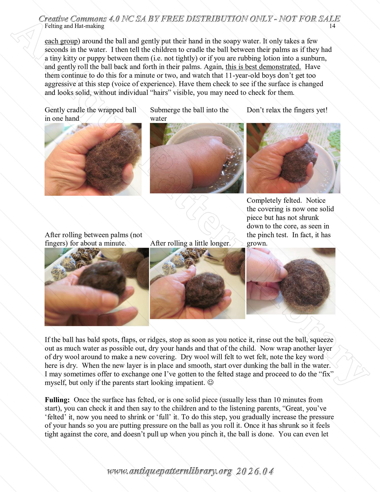 Q-HW001 Interpreting Felting and Hat-Making at Lincoln's New Salem State Historic Site (1830s)