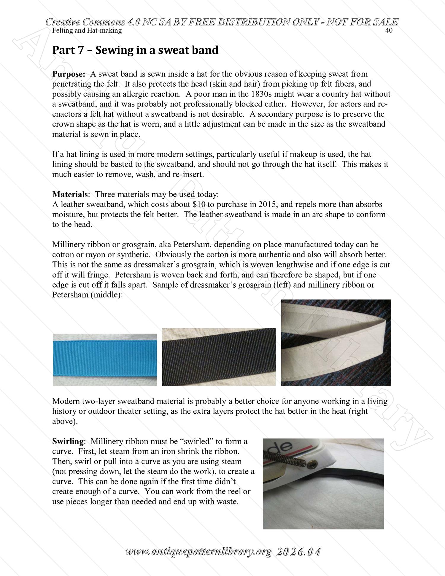 Q-HW001 Interpreting Felting and Hat-Making at Lincoln's New Salem State Historic Site (1830s)